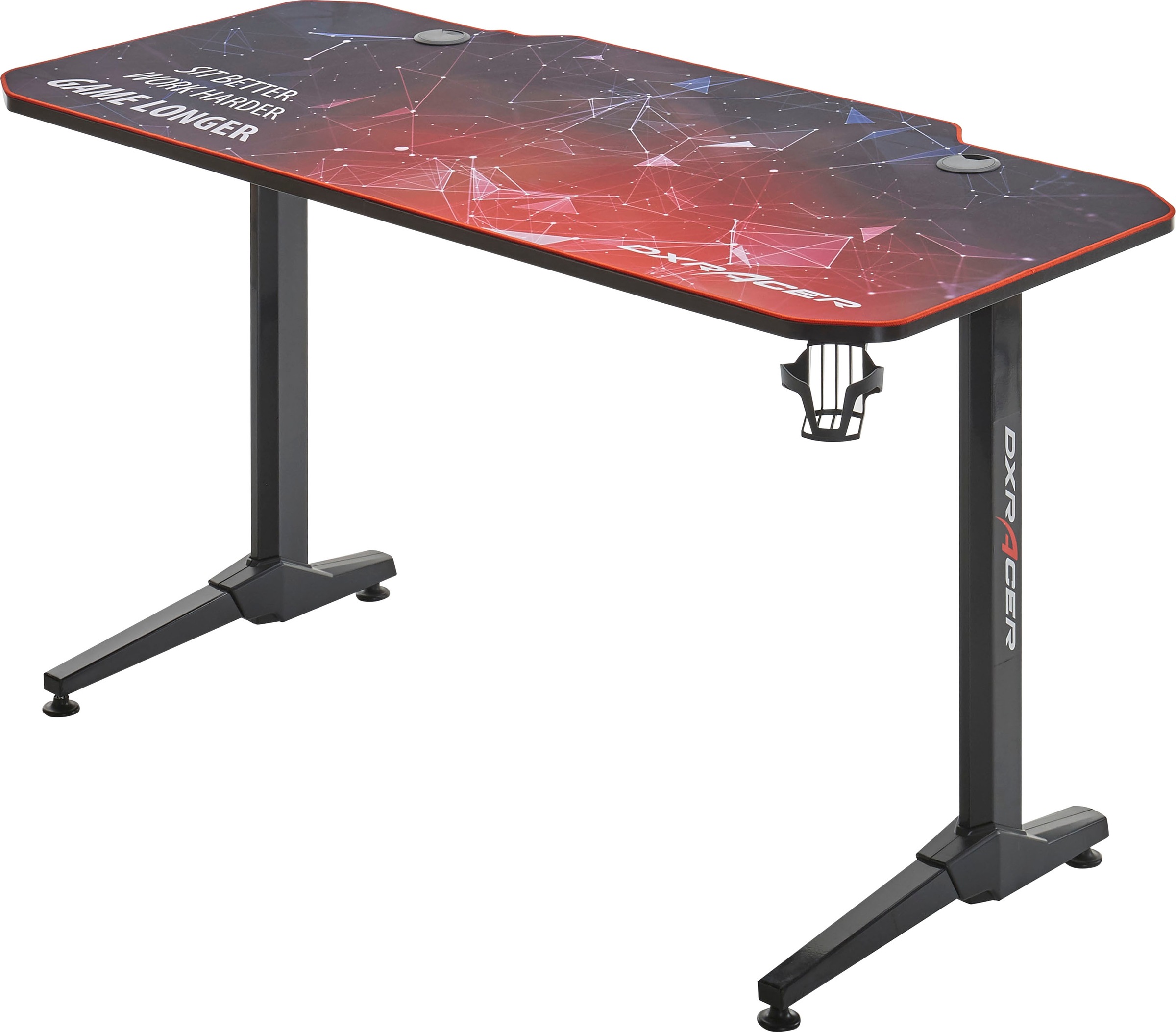 MCA furniture Gamingtisch »DX Racer«, Schwarz mit new Style Mousepad DX Racer V12, Breite 140 cm