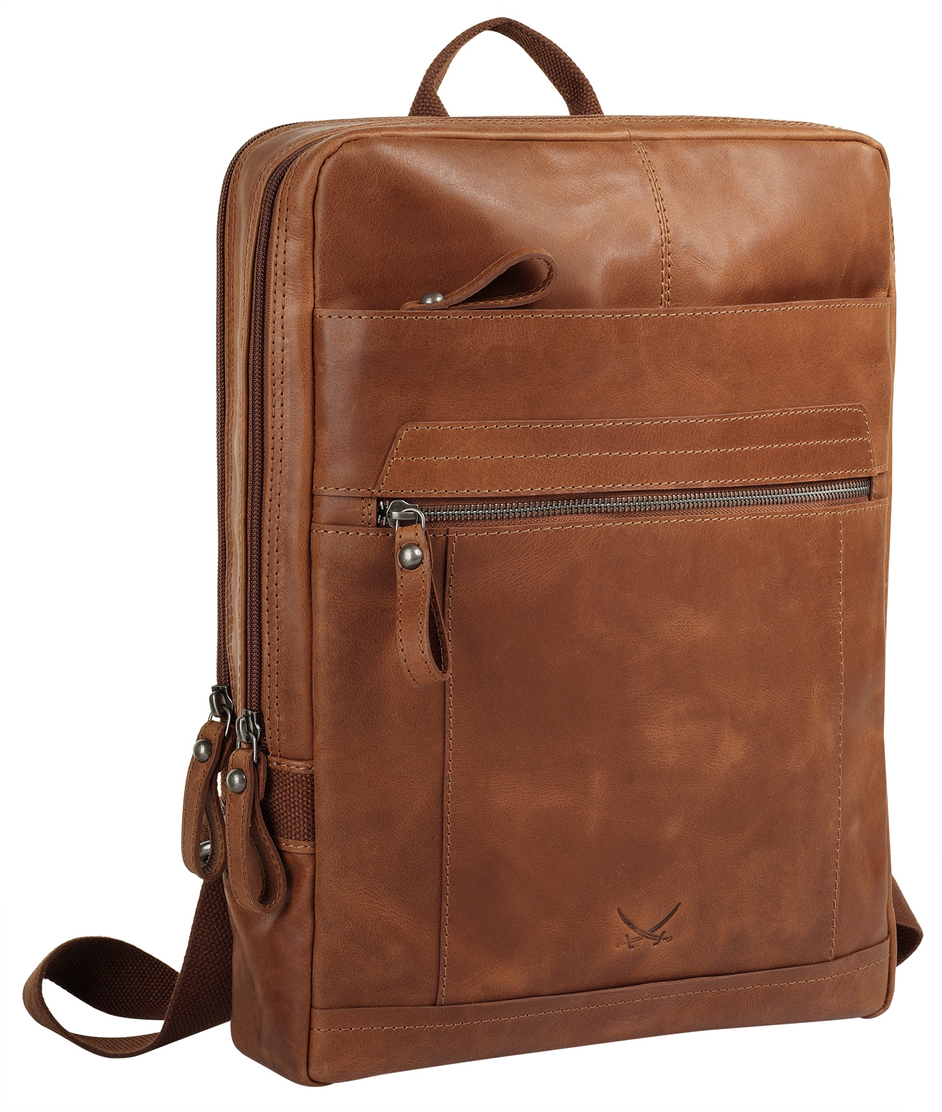 Sansibar Laptoprucksack, echt Leder