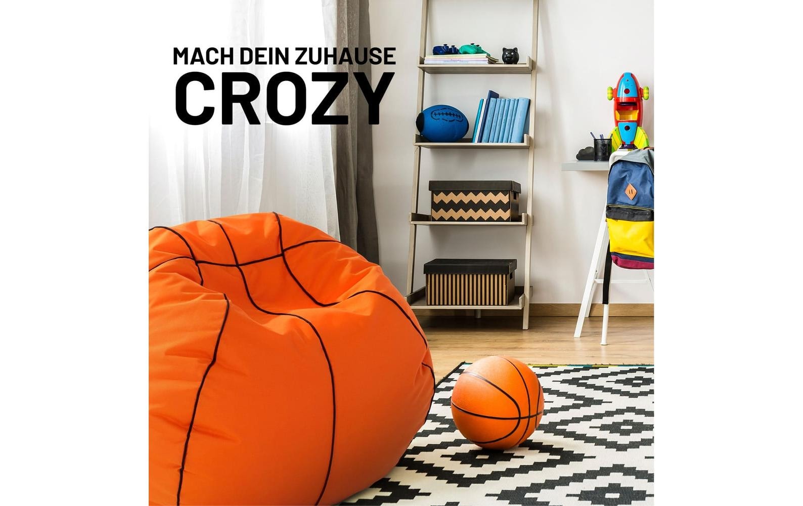 Lumaland Sitzsack »Lumaland Sitzsack Basketball 170 L, Orange«