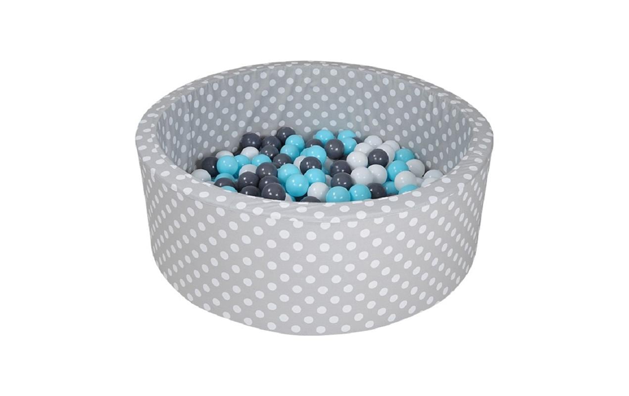 Image of Knorrtoys® Bällebad »Grey White Dots 300 Bälle creme/grey/lightblue« bei Ackermann Versand Schweiz