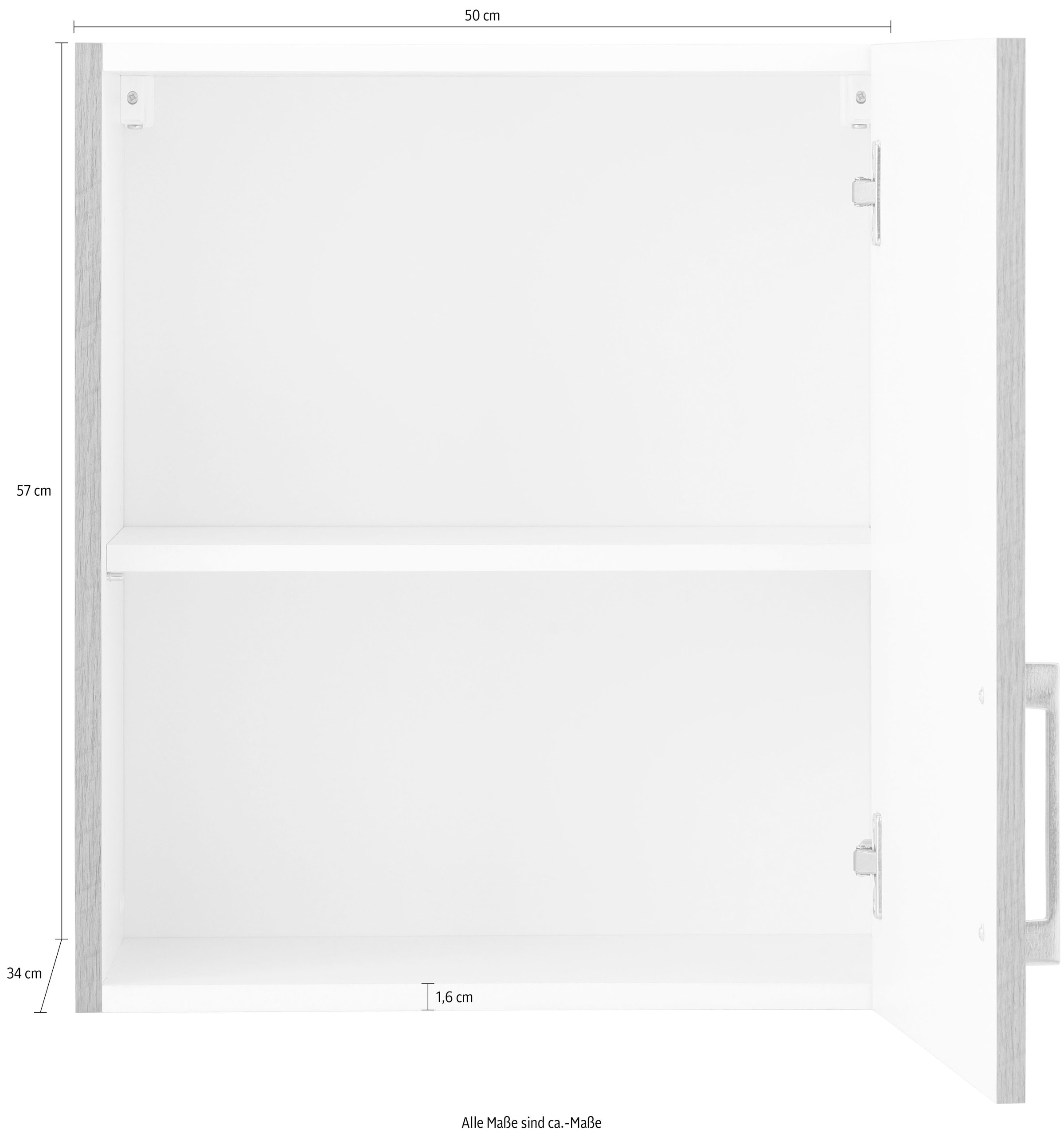 KOCHSTATION Armoire suspendue »KS-Colmar« 50 cm, avec poignée en métal