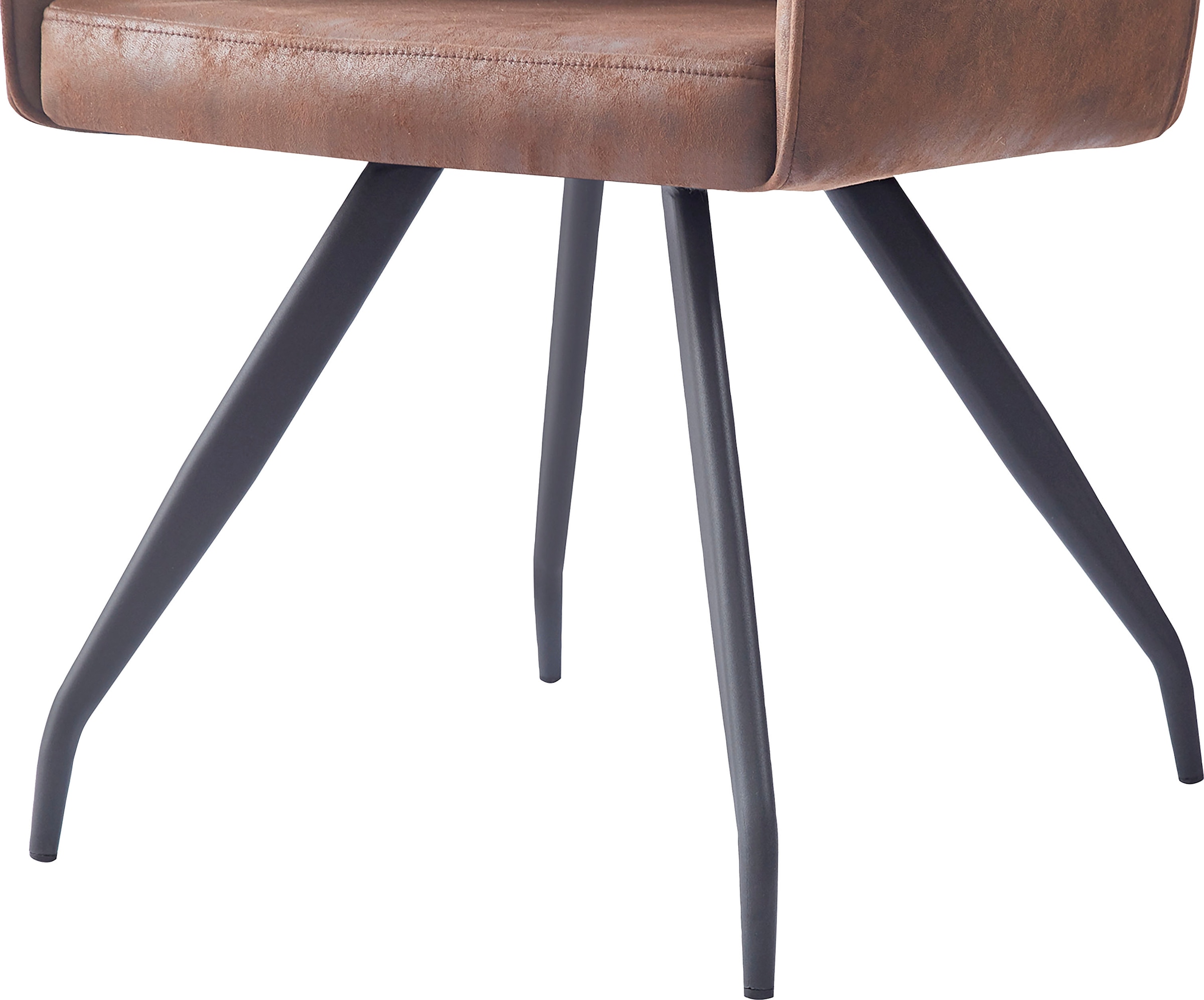 Kayoom Polsterstuhl »Stuhl Amber 225, Eleganter Stuhl mit Steppung«, 1 St., Eleganter Stuhl mit Steppung, moderne Eisen-Füsse