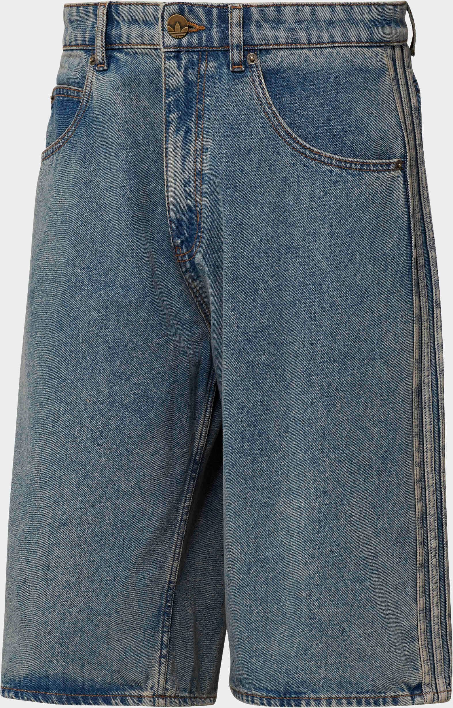 adidas Originals Jeansshorts »FIREBIRD ADICOLOR DENIM-JORTS MITTELHOHER BUND BEIN GERADE GESCHNITTEN«