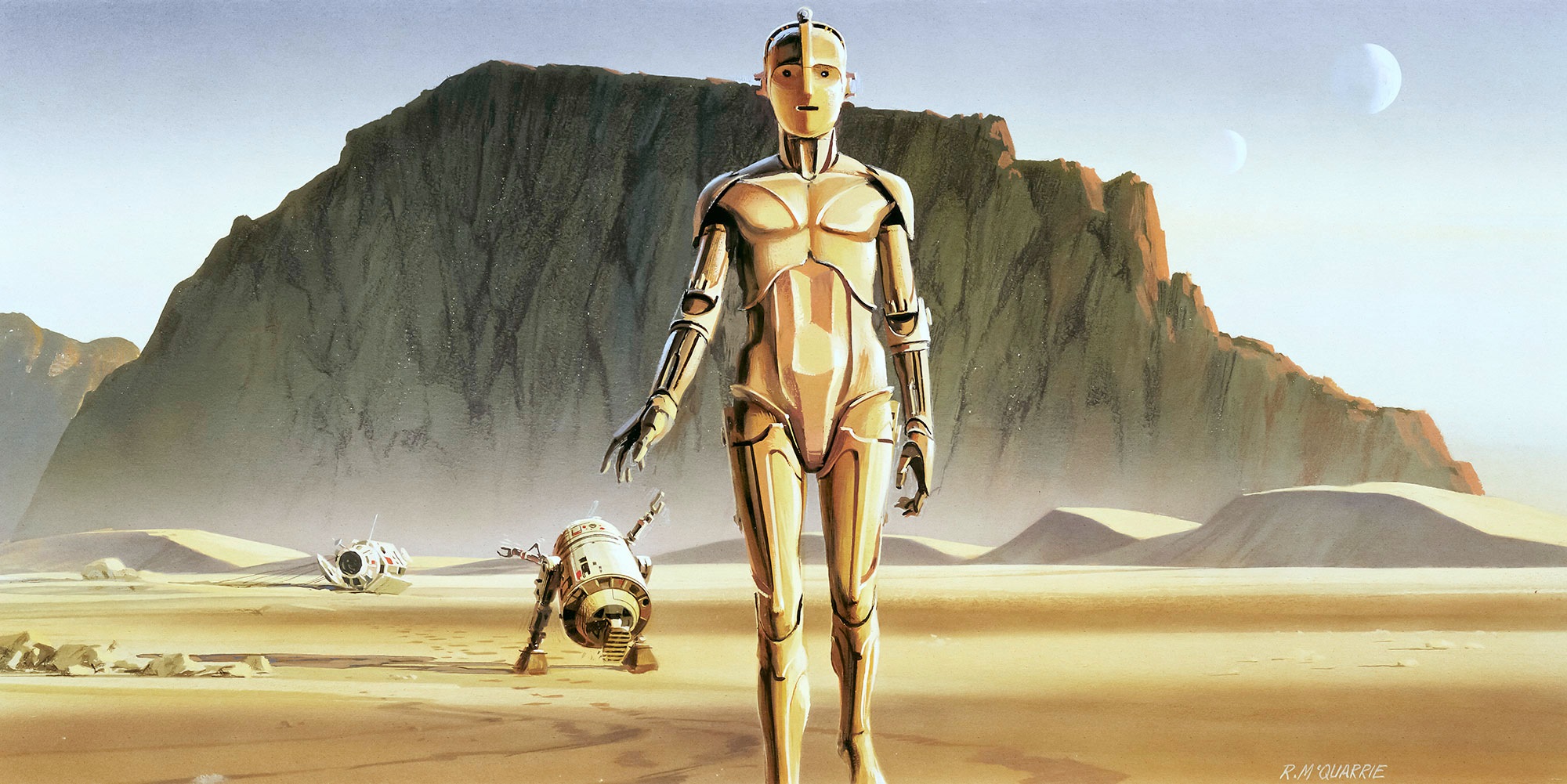 Image of Komar Fototapete »Star Wars Classic RMQ Droids«, futuristisch-mehrfarbig-Weltall bei Ackermann Versand Schweiz