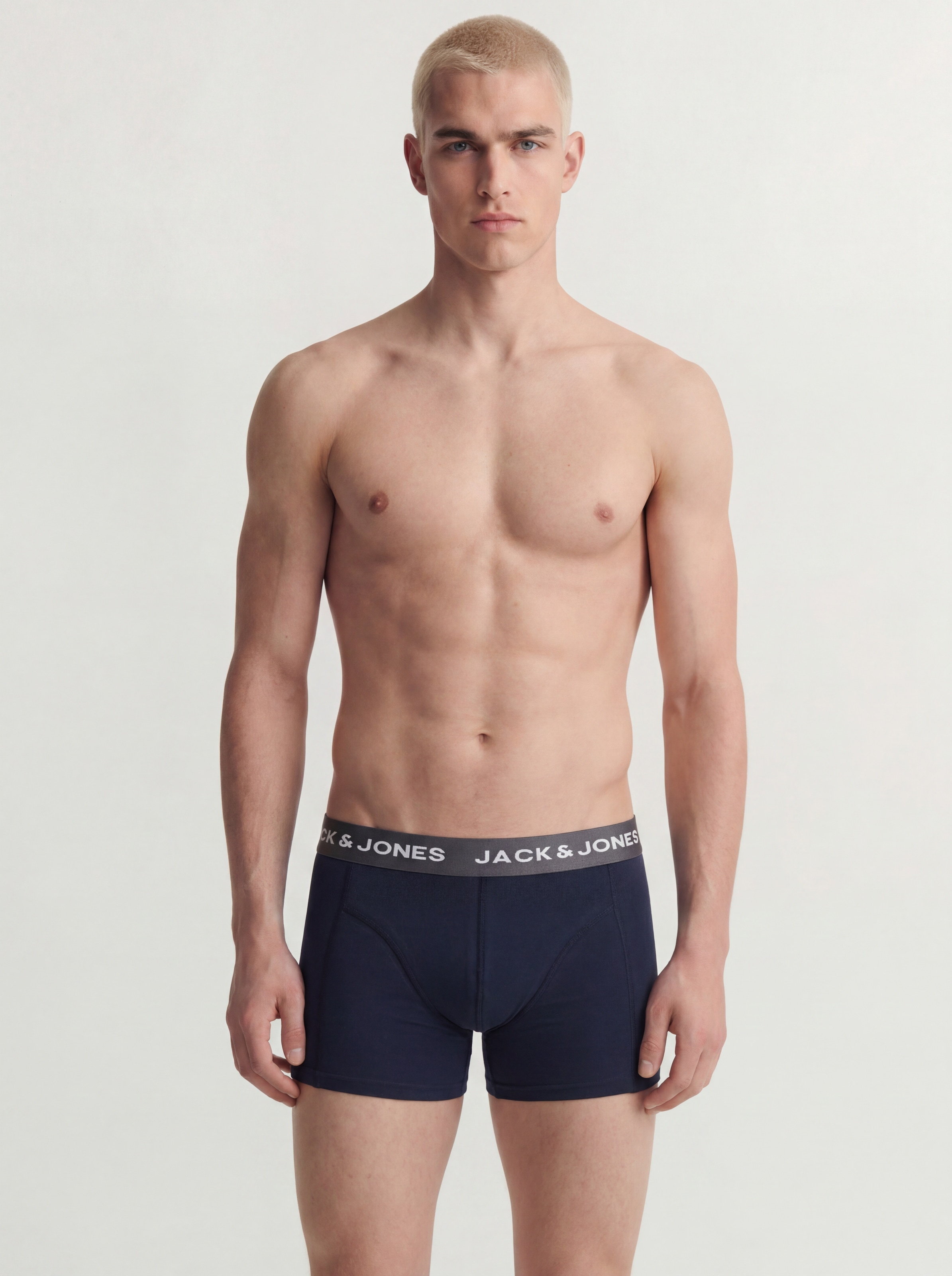 Jack & Jones Tronc »JACKYLE SOLID TRUNKS 12 PACK« Paquet, 12 cuis mélange de coton, ceinture élastique