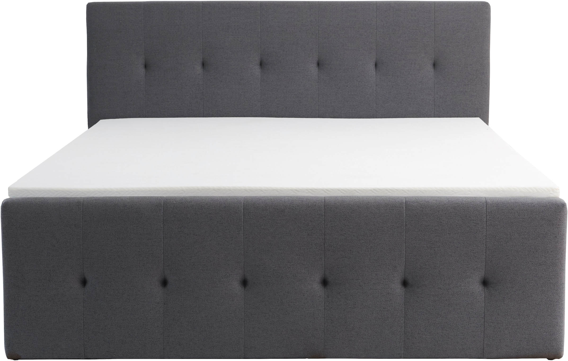 Home affaire Lit de boxe »Tessaja, inkl. Bettkasten, in der Breite 180x200cm erhältlich« Kopf- und Fussteil gesteppt, inkl. Anti-Slip-Topper