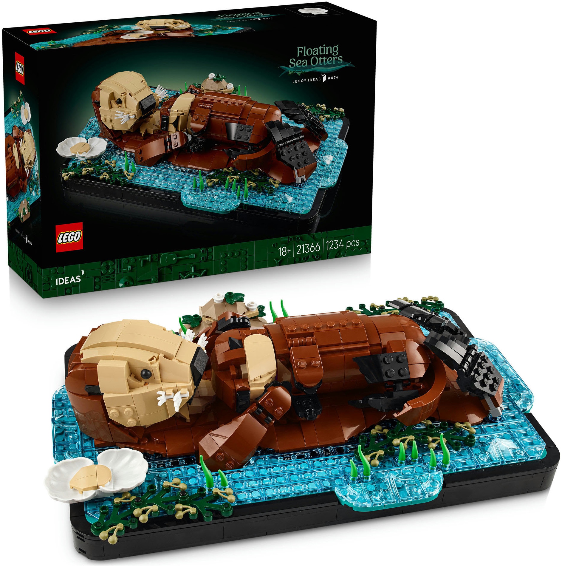 LEGO Konstruktionsspielsteine "Schwimmende Otter (21366), LEGO Ideas"