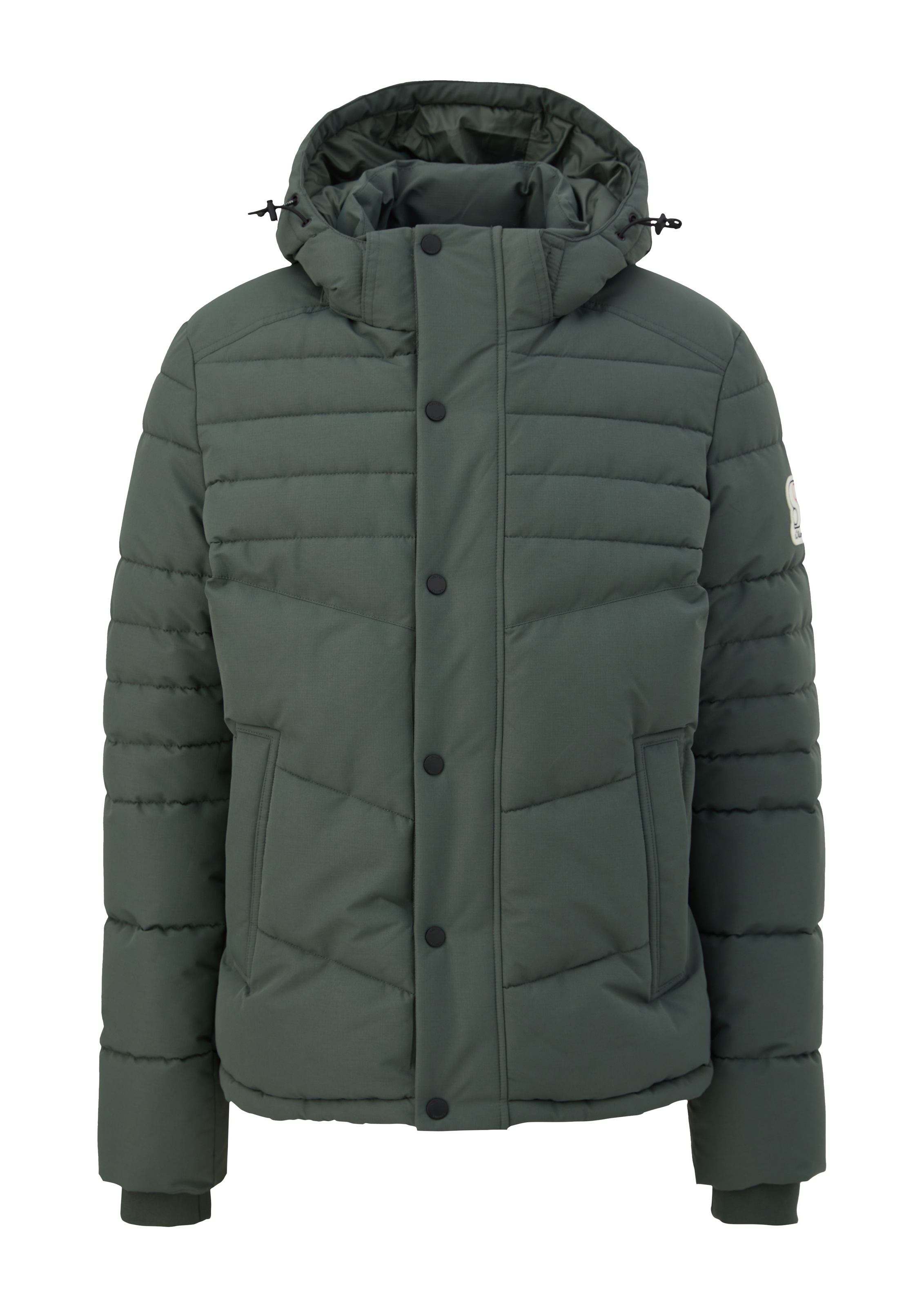 s.Oliver Outdoorjacke, mit Kapuze, mit Label-Patch am Arm