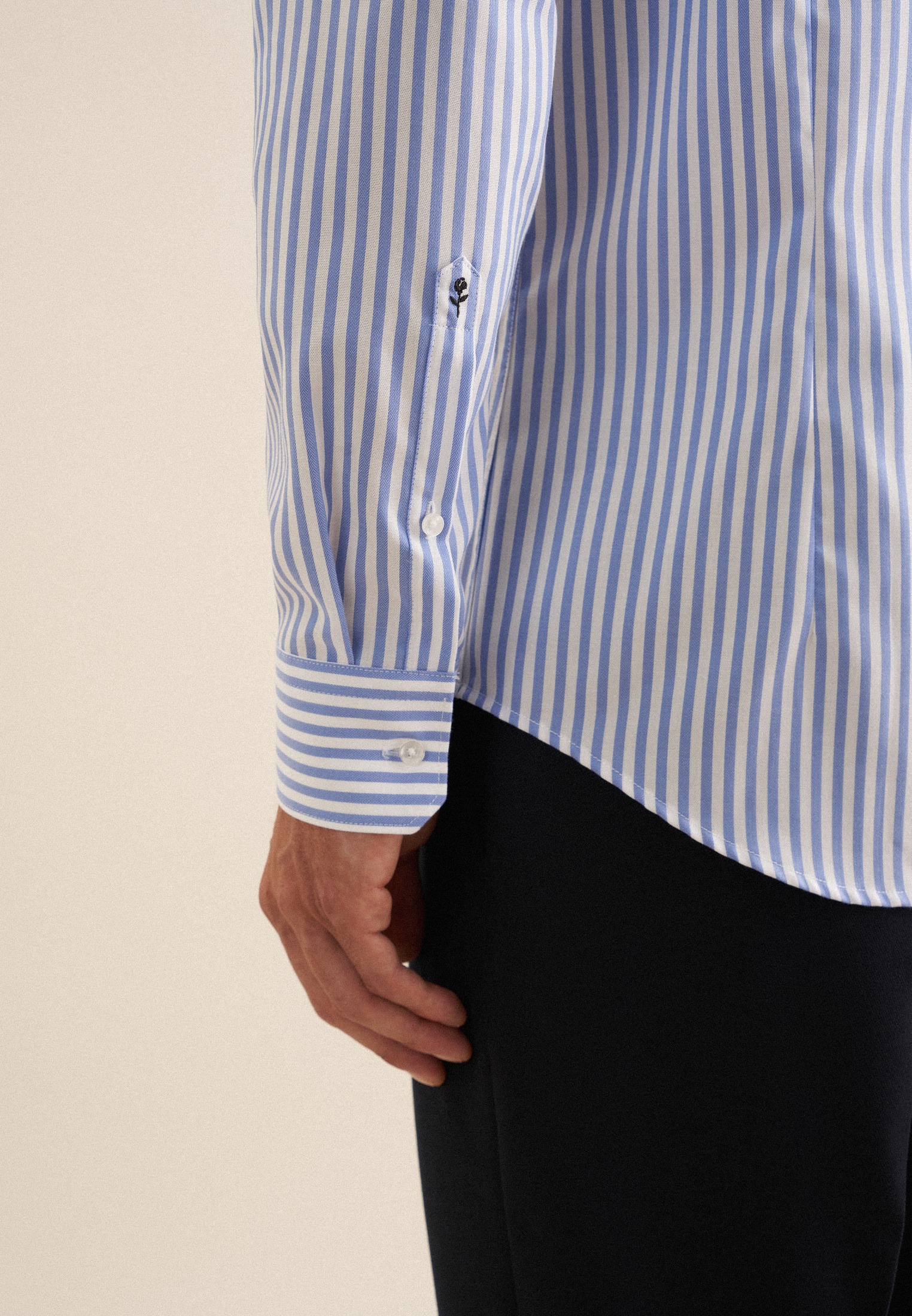 seidensticker Businesshemd »Schwarze Rose«, X-Slim Kentkragen Gestreift