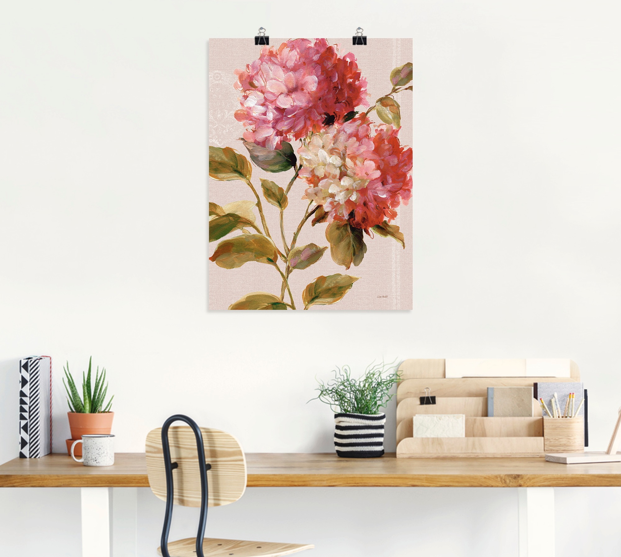 Artland Wandbild »Harmonische Hortensien«, Blumen, (1 St.), als Leinwandbild, Poster in verschied. Grössen