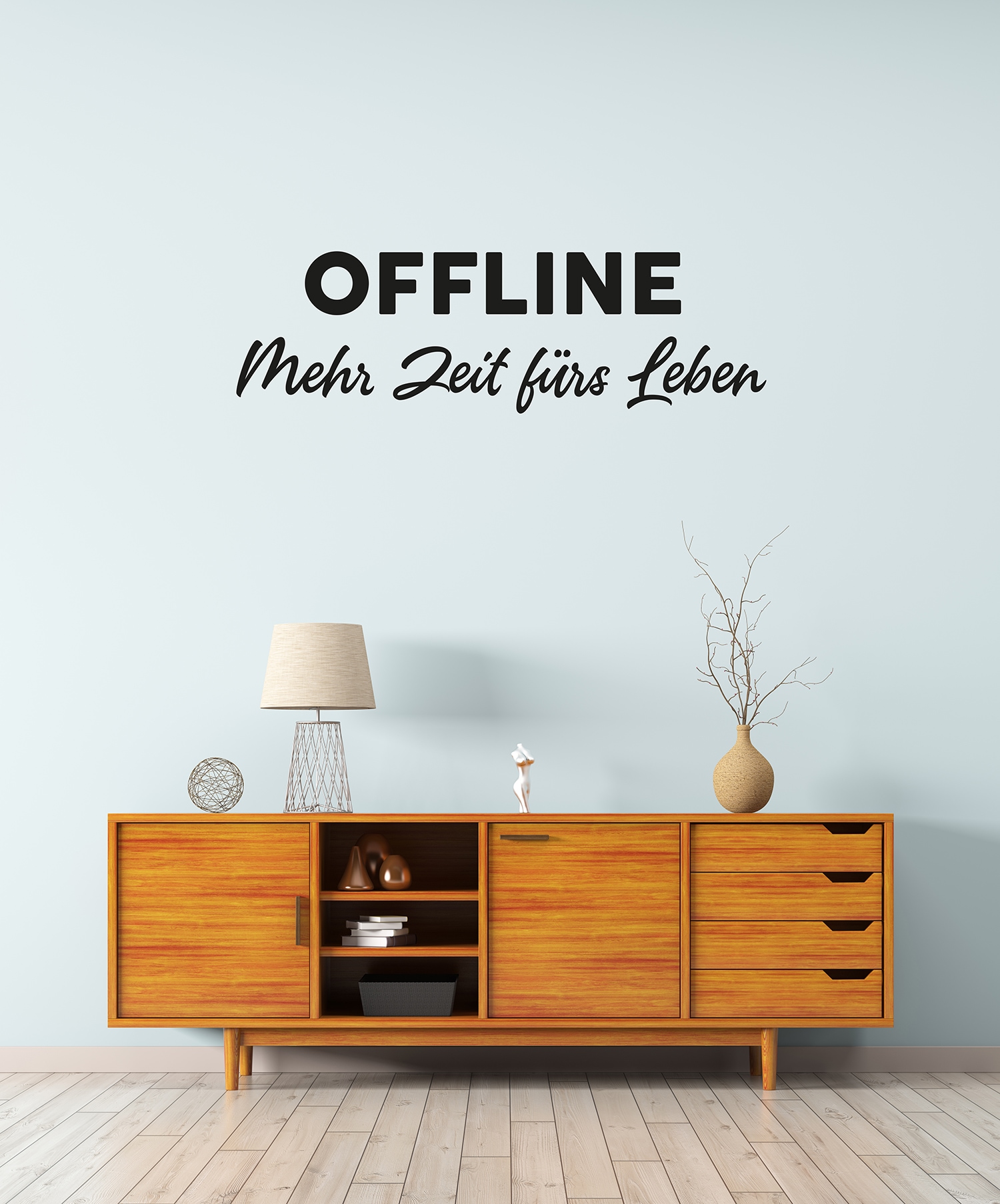 my home Wandtattoo »Offline Mehr Zeit fürs Leben«, (1 St.), Wandaufkleber, selbstklebend, rückstandslos abziehbar