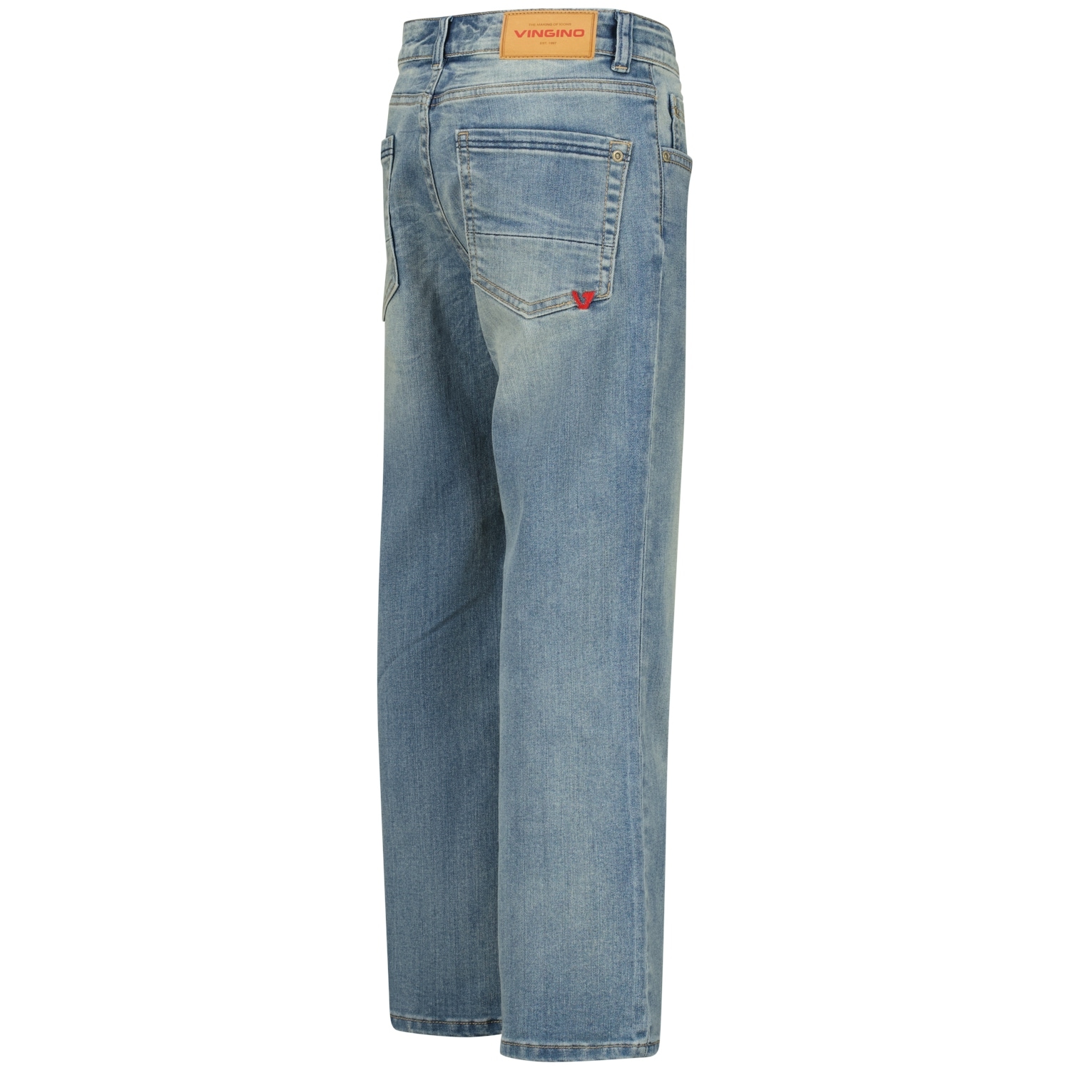 Vingino Jeans à 5 poches avec jambe droite, stretch, pour garçons