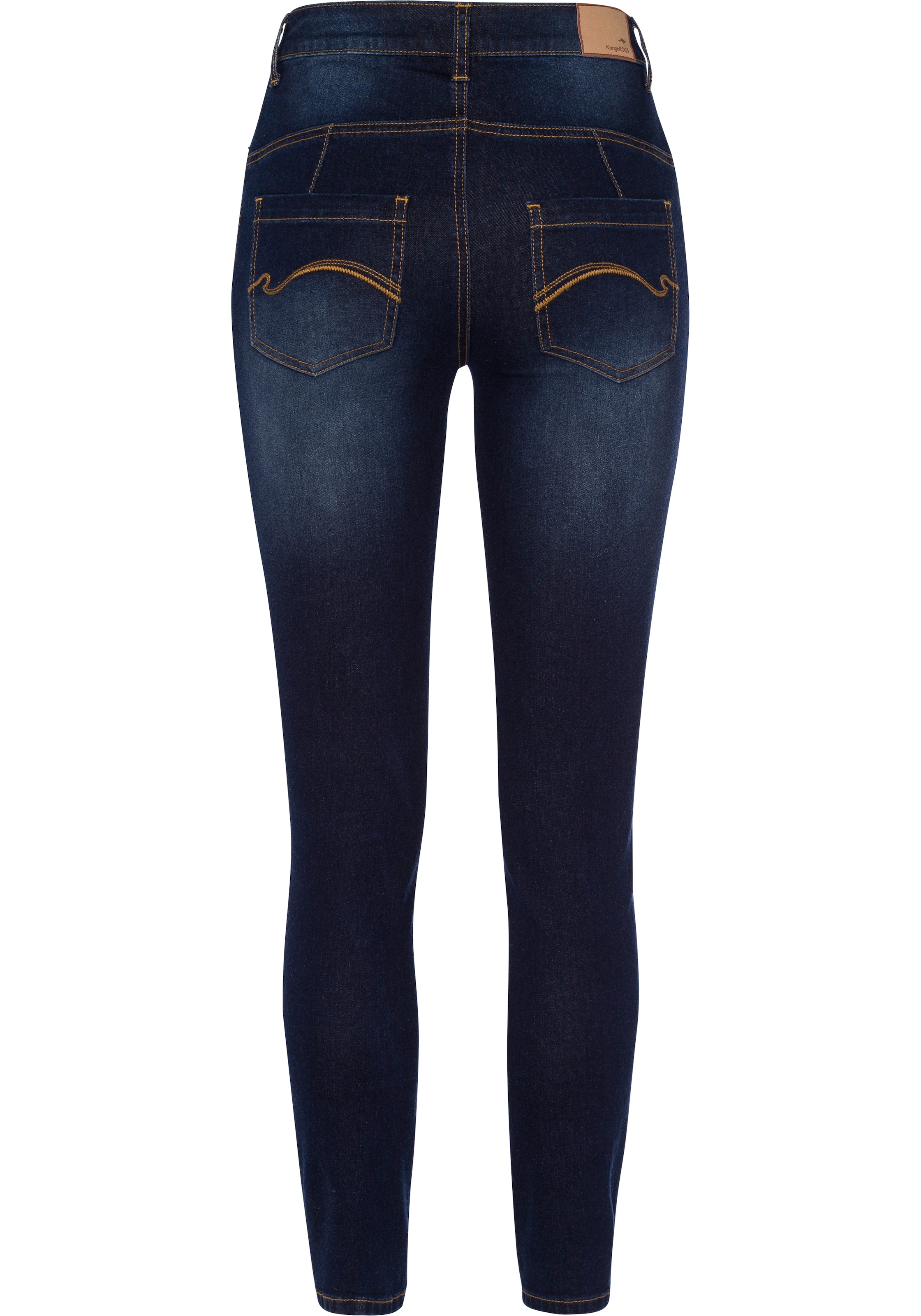 KangaROOS Slim-fit-Jeans »CROPPED HIGH WAIST SLIM FIT« schmale Passform,  Röhrenjeans,  trendige Used-Waschung