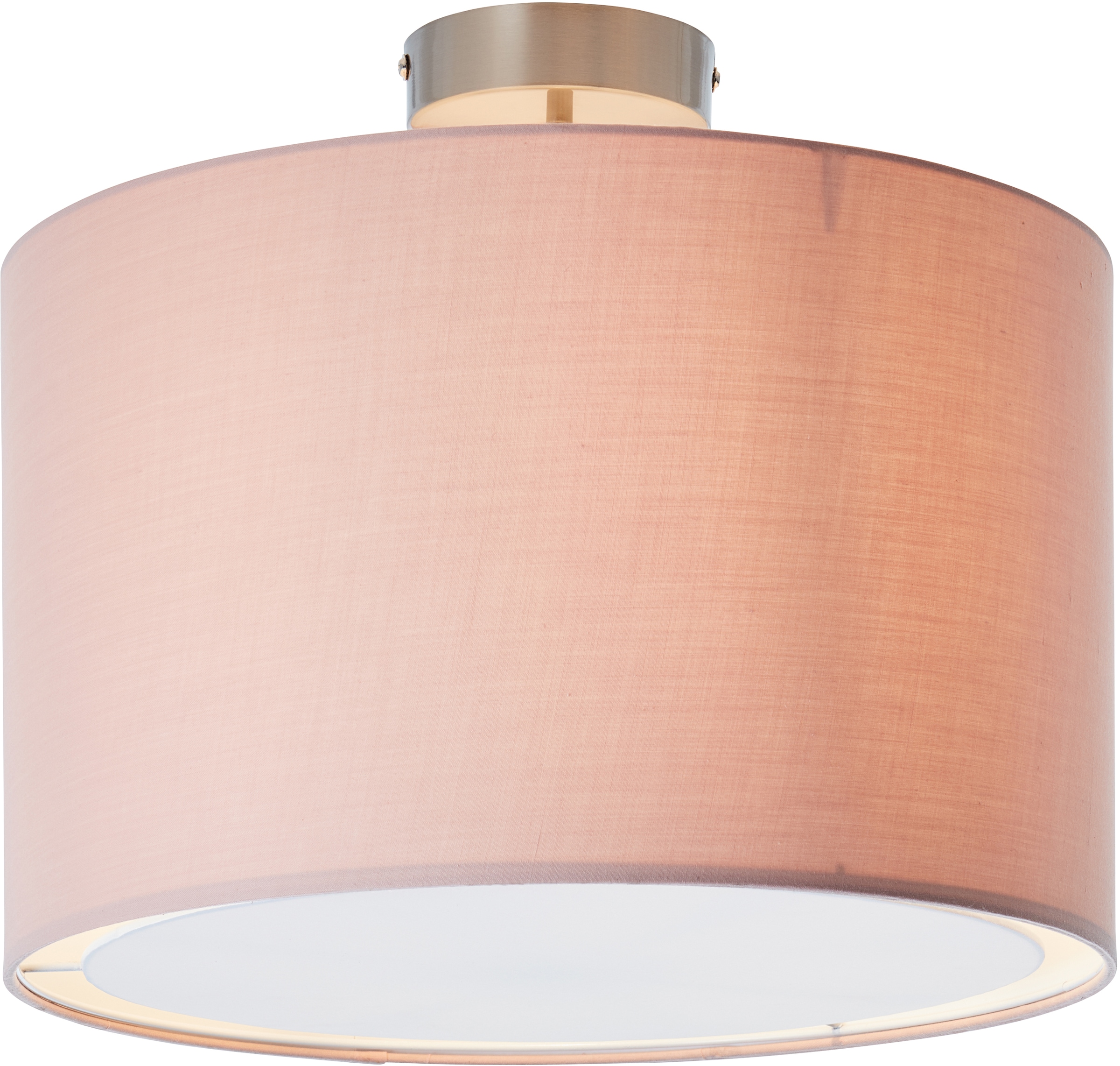 my home Plafonnier »Lüchte« 1 cuis Deckenlampe mit Stoff - Schirm, Ø 40 cm, Höhe 32 cm