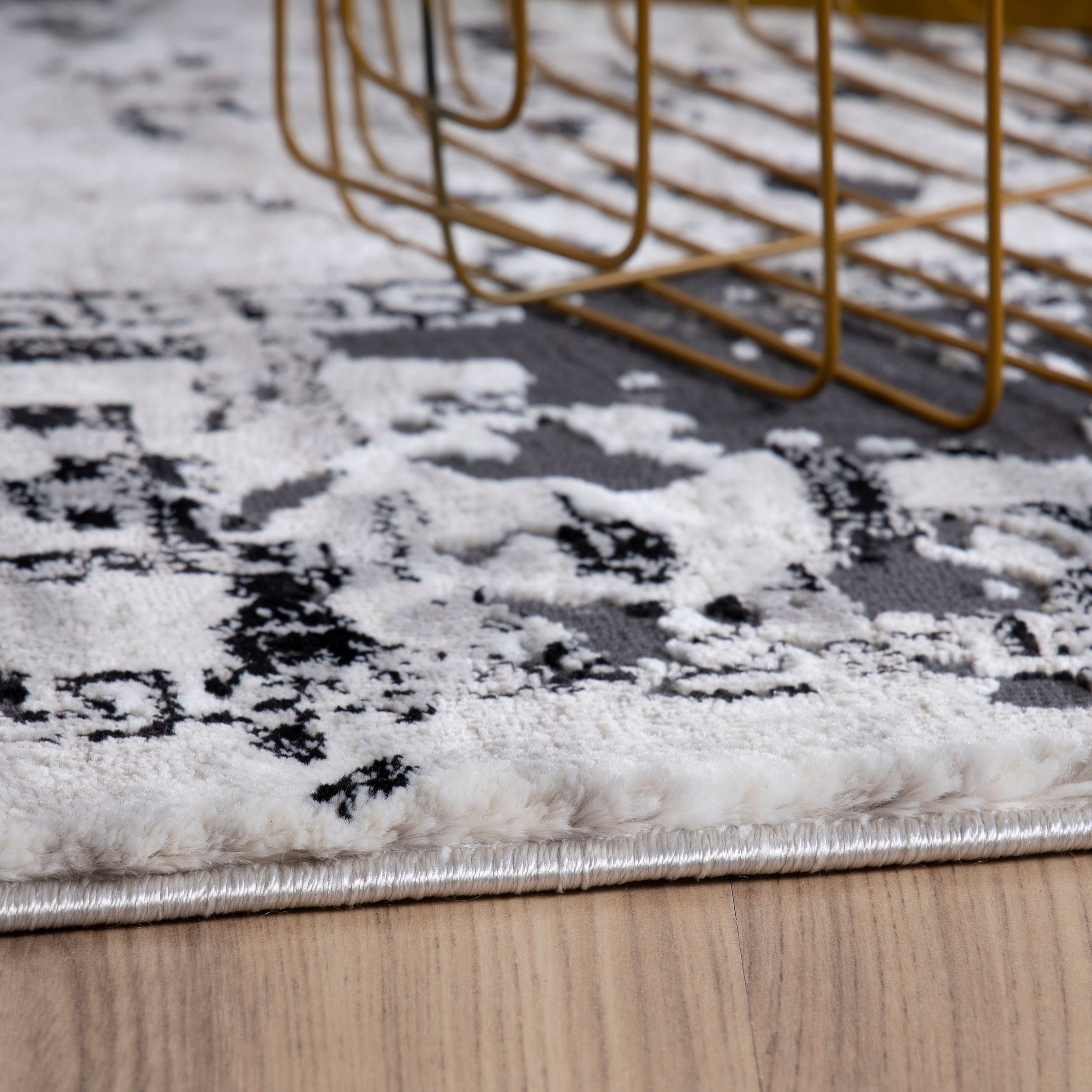 Obsession Tapis »My Opal 911« Rectangulaire 10 mm Höhe modernes 3D-Design, Karo Muster, mit Bordüre