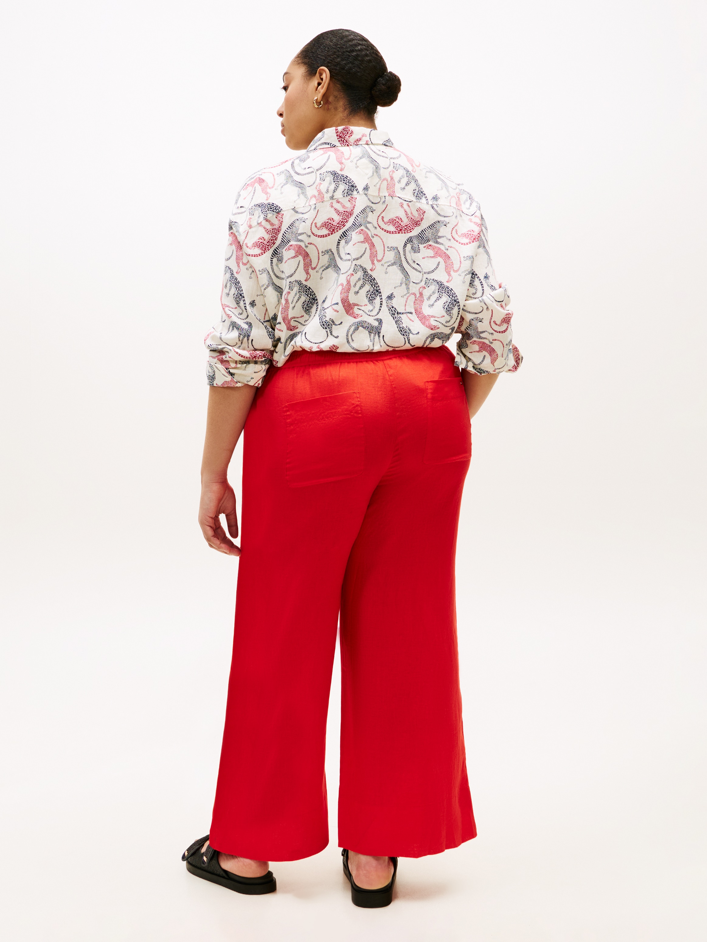 Tommy Hilfiger Curve Pantalon en tissu »CRV ESS LINEN PULL ON PANTS«  in grossen Grössen