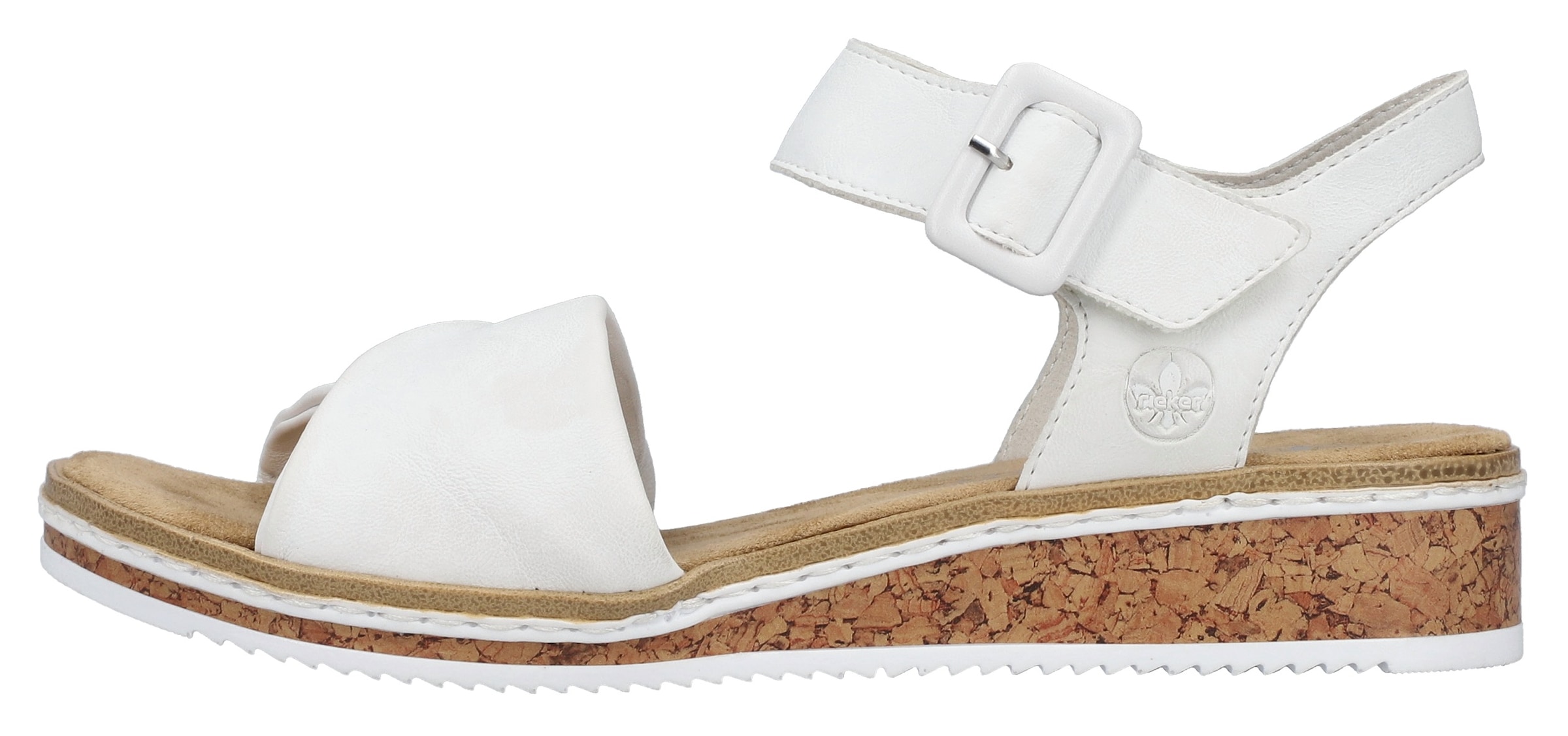 Rieker Sandales  Keilsandale, Sommerschuh, Urlaubsschuh mit Klettriemchen