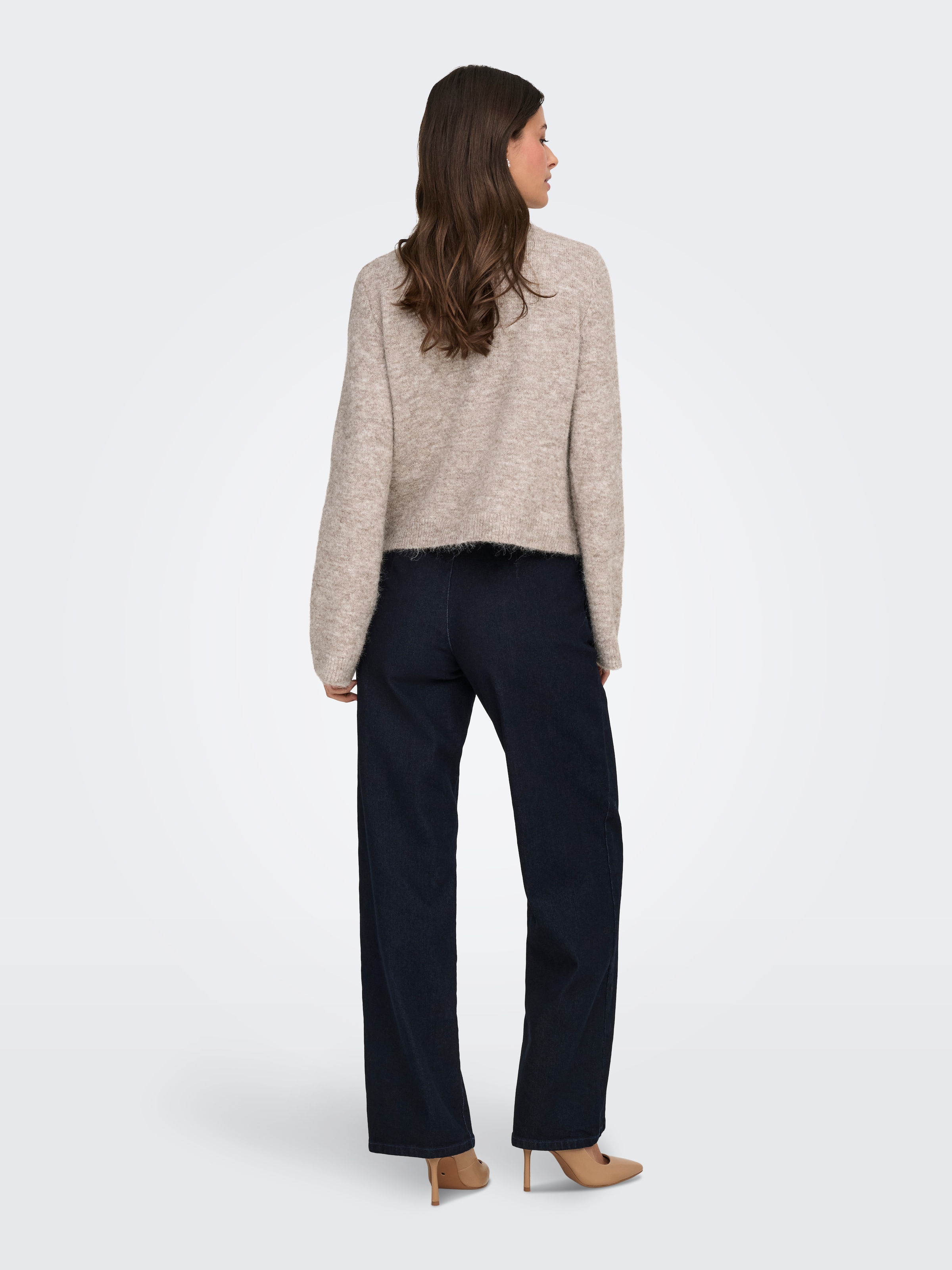 ONLY Veste en tricot »ONLMIGGIE LS O-NECK PEARL CARDIGA EX KNT« Materialmix, regular fit