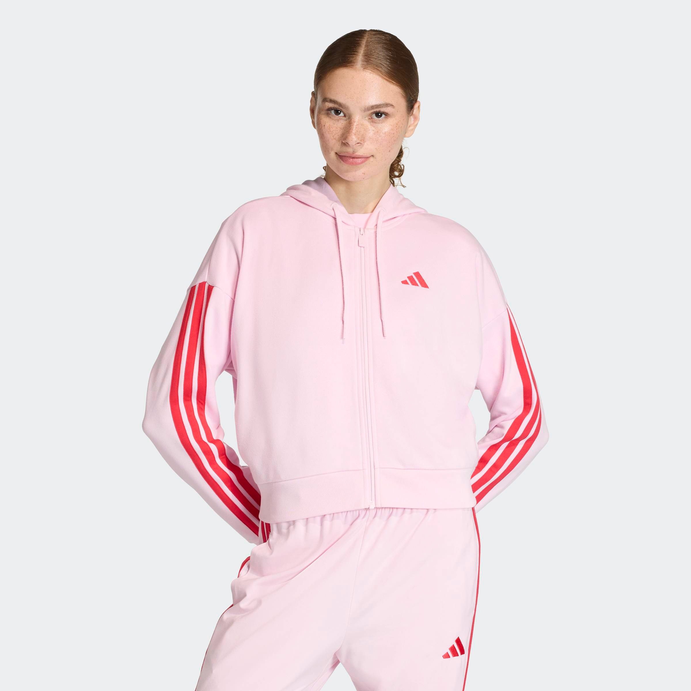 adidas Sportswear Kapuzensweatshirt »ESSENTIALS 3-STREIFEN FRENCH TERRY«
