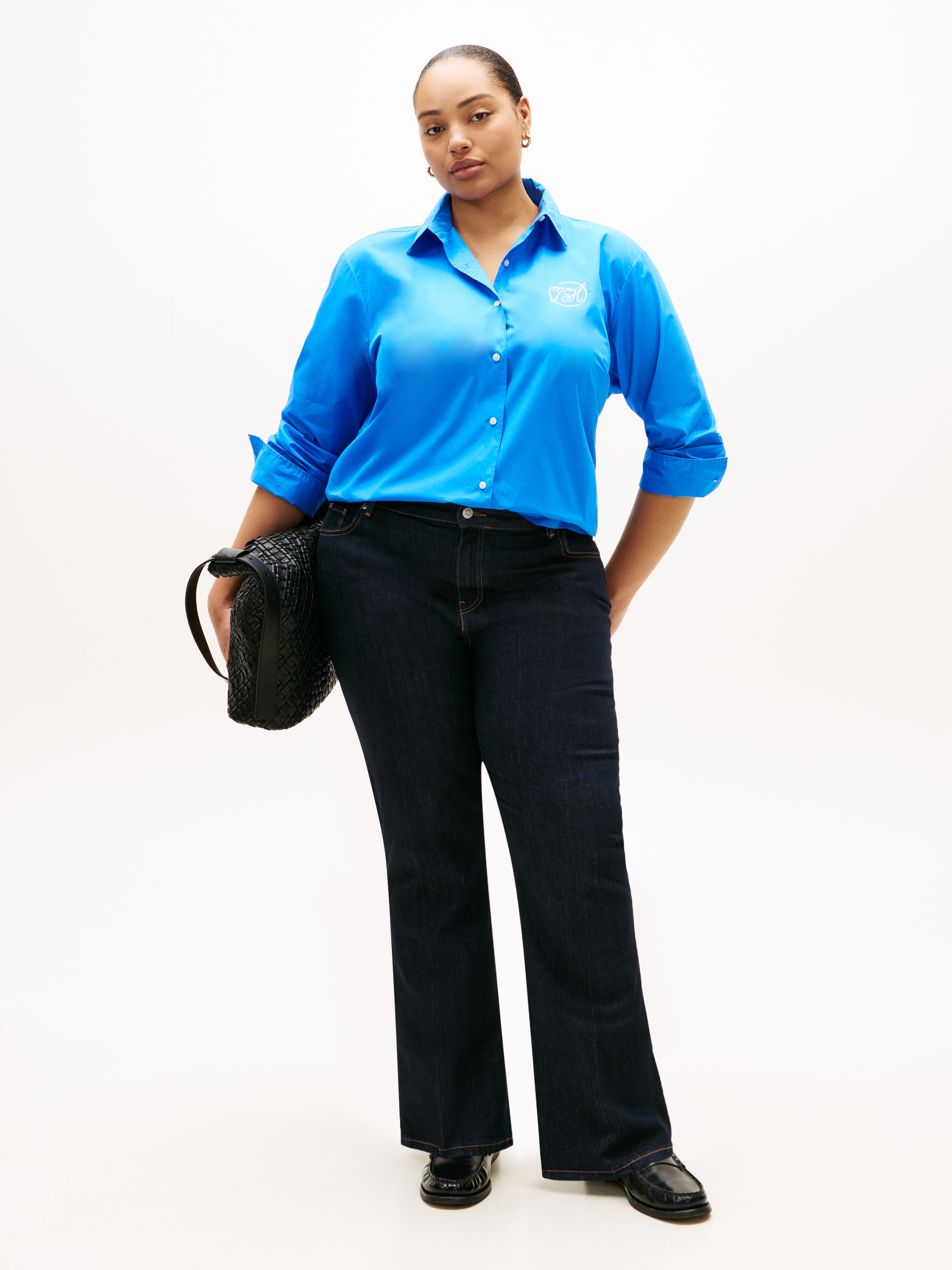 Tommy Hilfiger Curve Hemdbluse »CRV COTTON EASY SHIRT« in grossen Grössen, Baumwolle