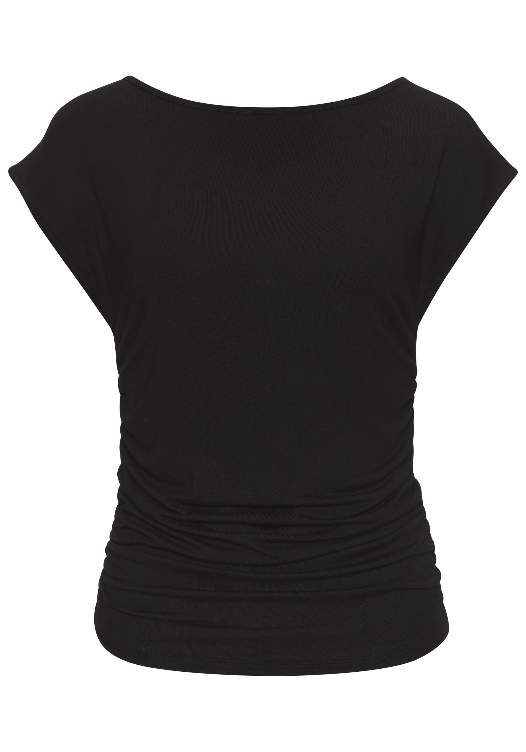 Buffalo T-Shirt, mit seitlicher Raffung, Jerseyshirt, Basic