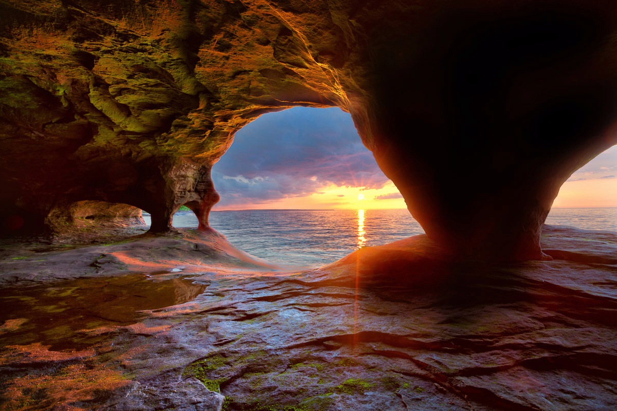 Image of Papermoon Fototapete »Sea Caves Lake Superior«, Vliestapete, hochwertiger Digitaldruck, inklusive Kleister bei Ackermann Versand Schweiz