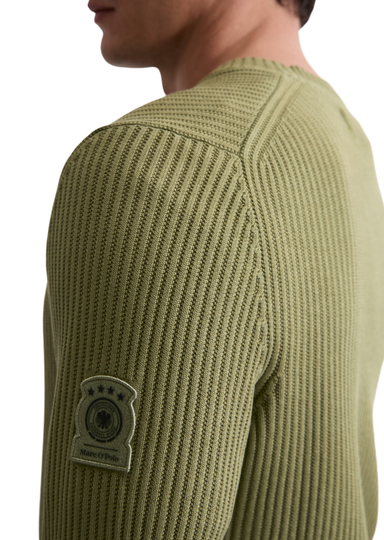 Marc O'Polo Rundhalspullover »DFB Travel Collection«, aus reiner Bio-Baumwolle, regular fit