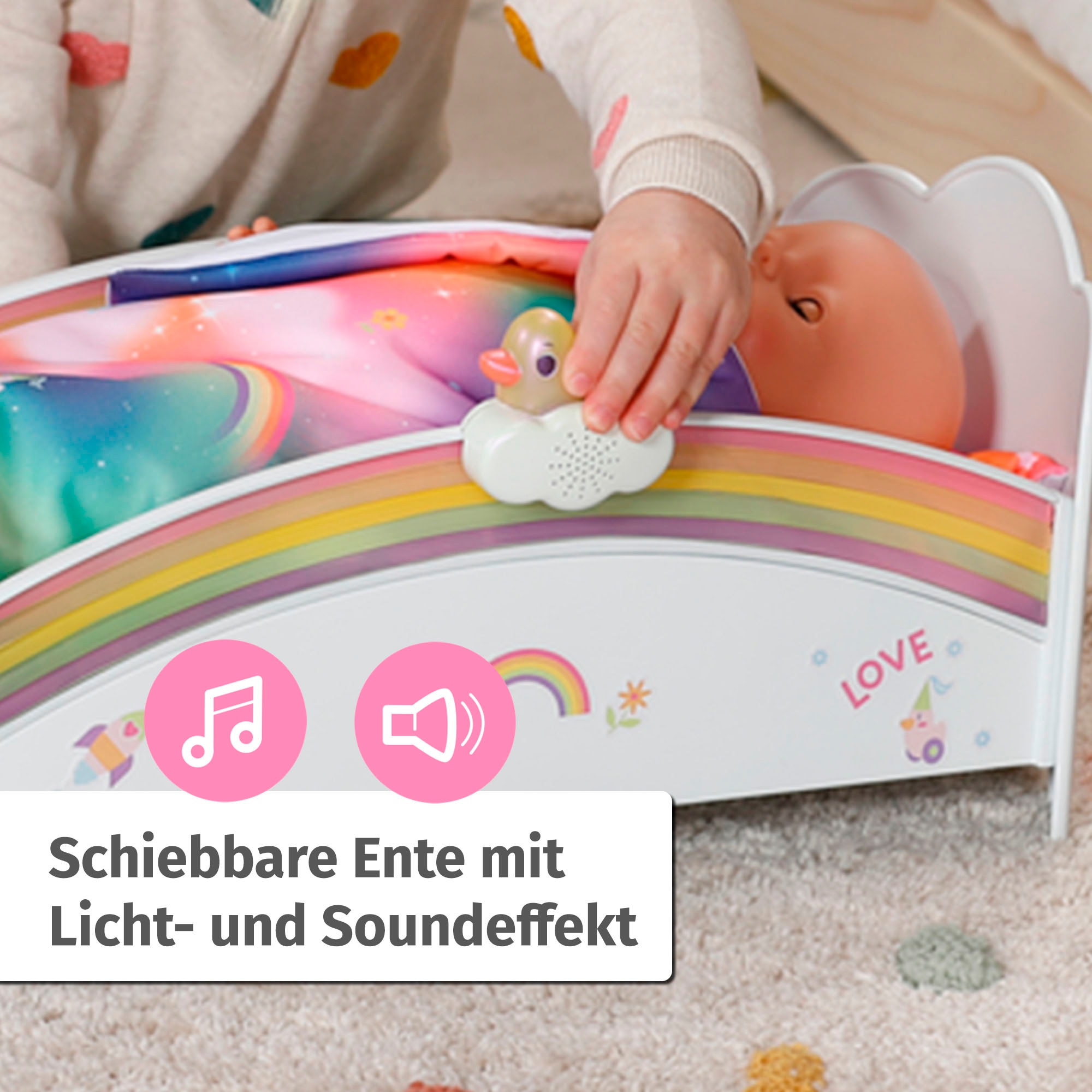 Baby Born Lit de poupée »Regenbogen« mit Licht- und Soundeffekt