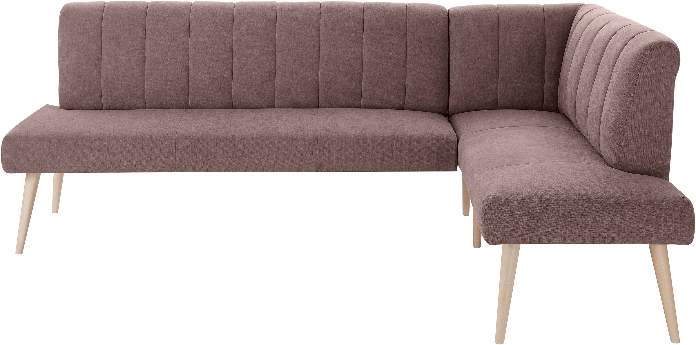 exxpo - sofa fashion Eckbank »Costa, moderne Rückensteppung, bequem und elegant, hoher Holzfuss«, hochwertig verarbeitet, Frei im Raum stellbar