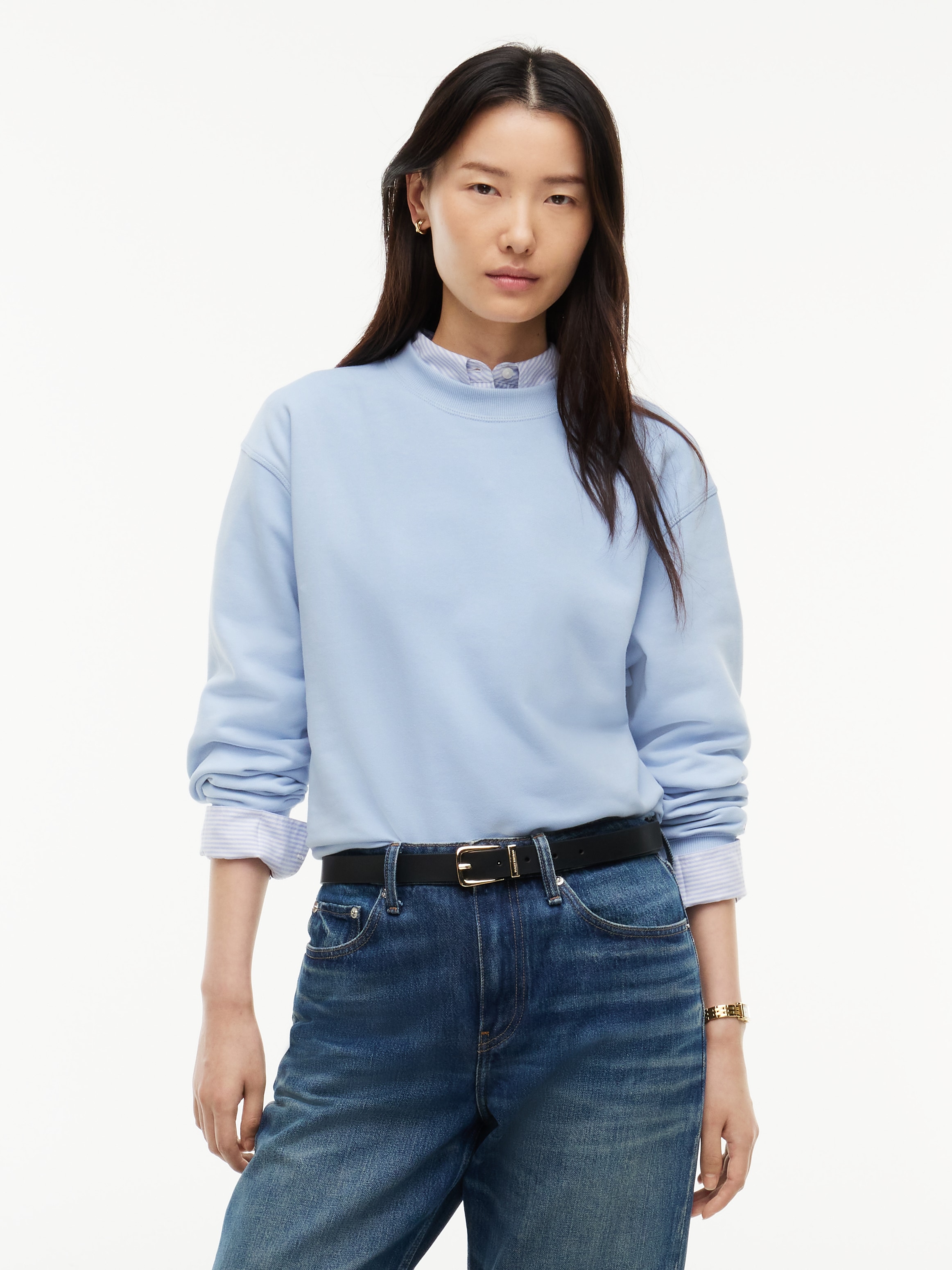 Image of Tommy Hilfiger Sweatshirt "SCRIPT TERRY MDRN C-NK SWTSHIRT", Baumwolle
