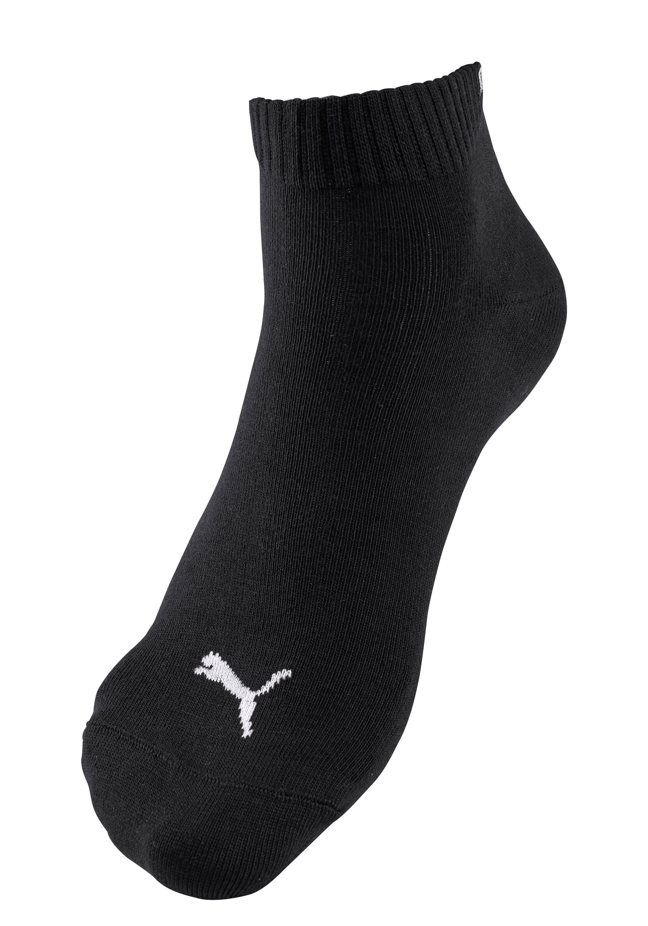 PUMA Kurzsocken, (3 Paar), Atmungsaktiv, Rippenbündchen, weiche Baumwollmischung