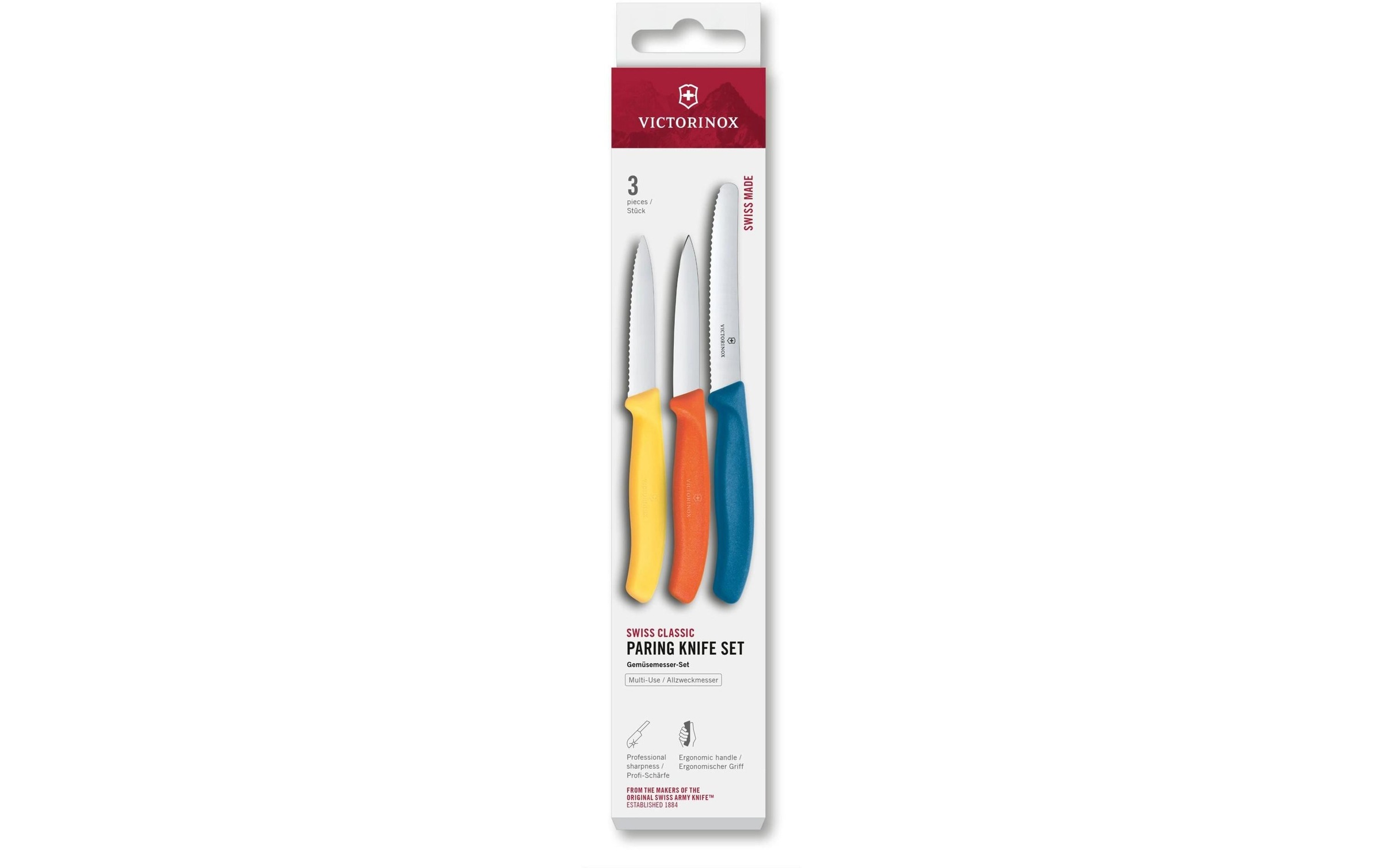 Image of Victorinox Messer-Set "Victorinox Messer-Set Swiss Classic, Gelb / Orange / Blau"