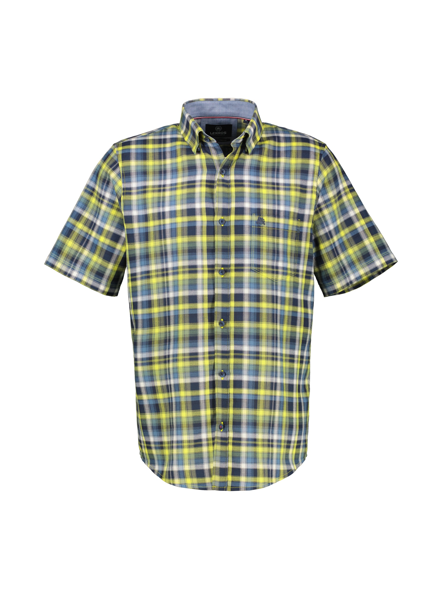 LERROS Chemise à manches courtes »Kariertes Halbarmhemd in Strukturqualität«