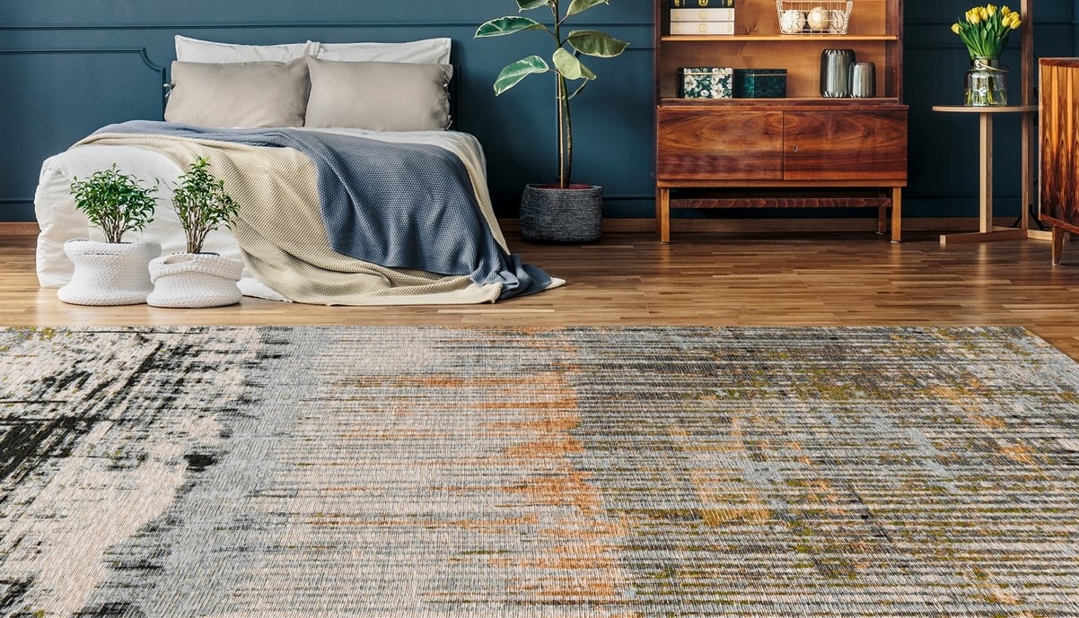 Image of Padiro Teppich "Charme 325" rechteckig 5 mm Höhe Chenille Flachgewebe im Vintage Stil