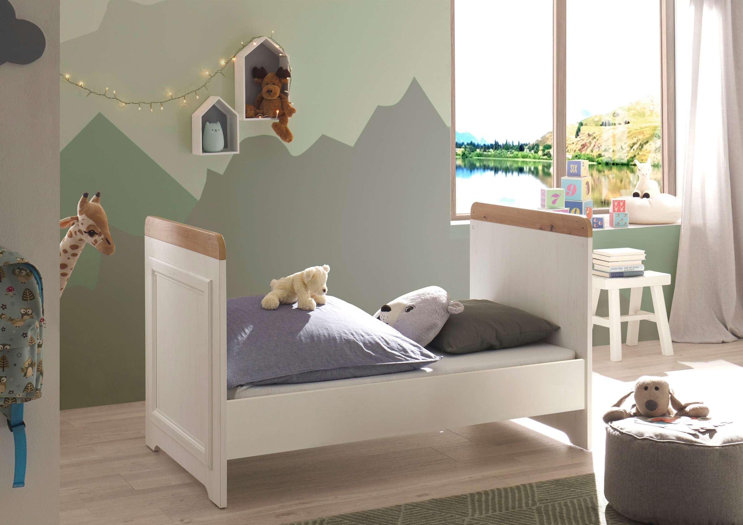 Begabino Babyzimmer-Komplettset »Jasmin« Set, 3 Stk. tlg. bestehend aus Kleiderschrank, Babybett, Wickelkommode