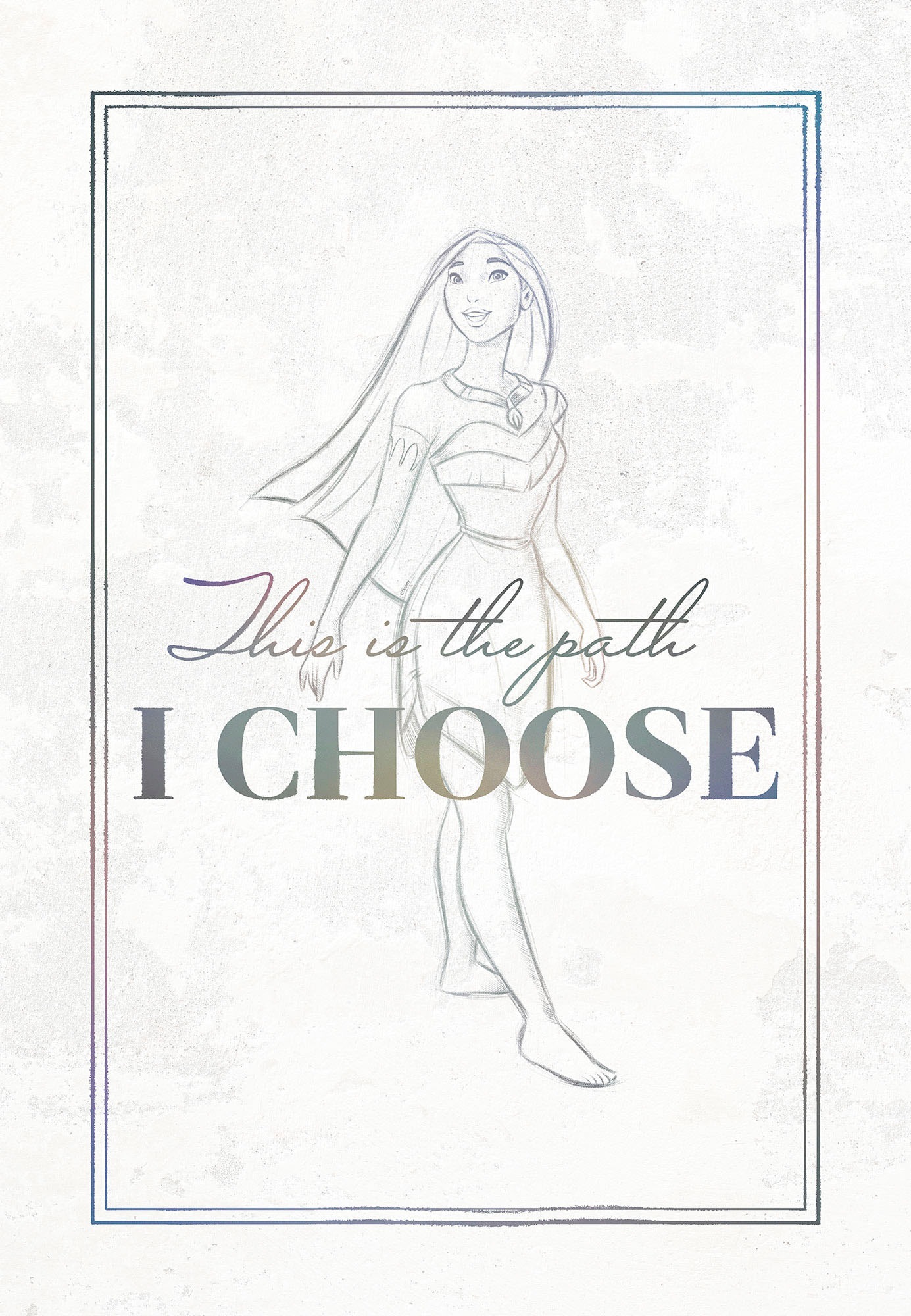 Komar Leinwandbild »Pocahontas Your Choice - Grösse 40 x 60 cm«, Disney, (1 St.), Keilrahmenbild mit Echtholzrahmen, Kinderzimmer