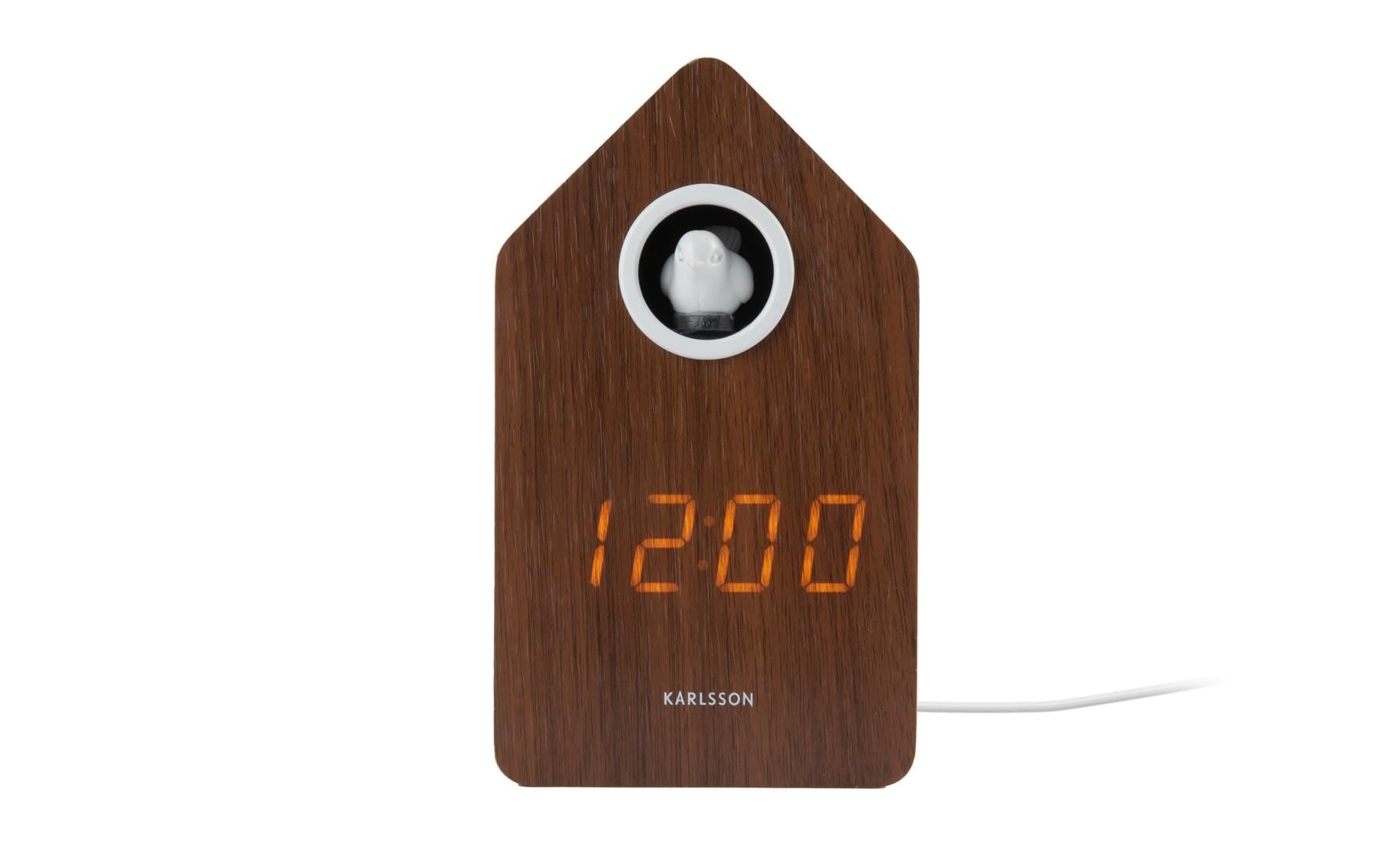 Karlsson Radiowecker »Kuckuck Dark wood veneer«