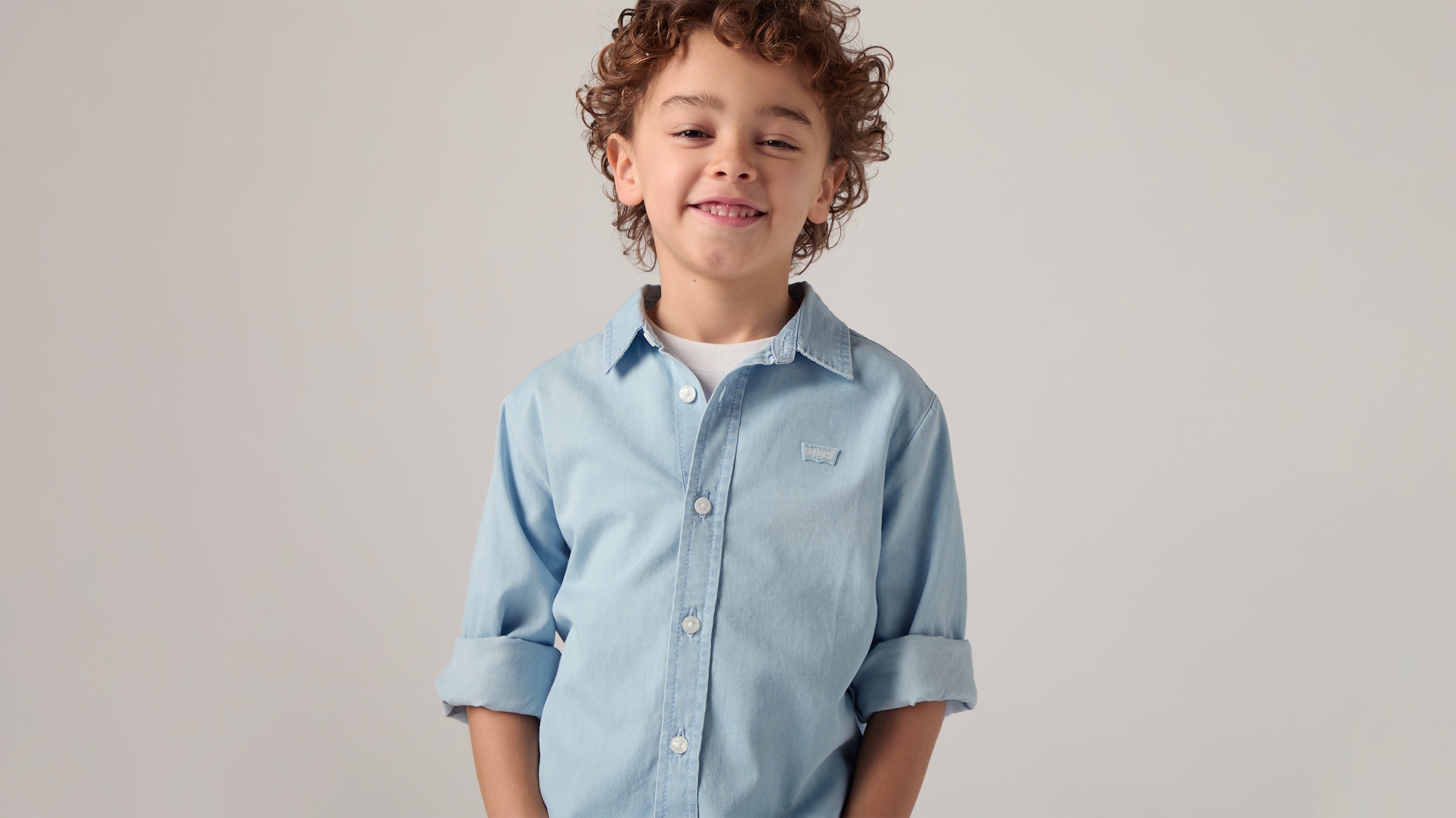 Levi's® Kids Chemise en jean »LVB BATTERY HOUSEMARK SHIRT« avec broderie logo