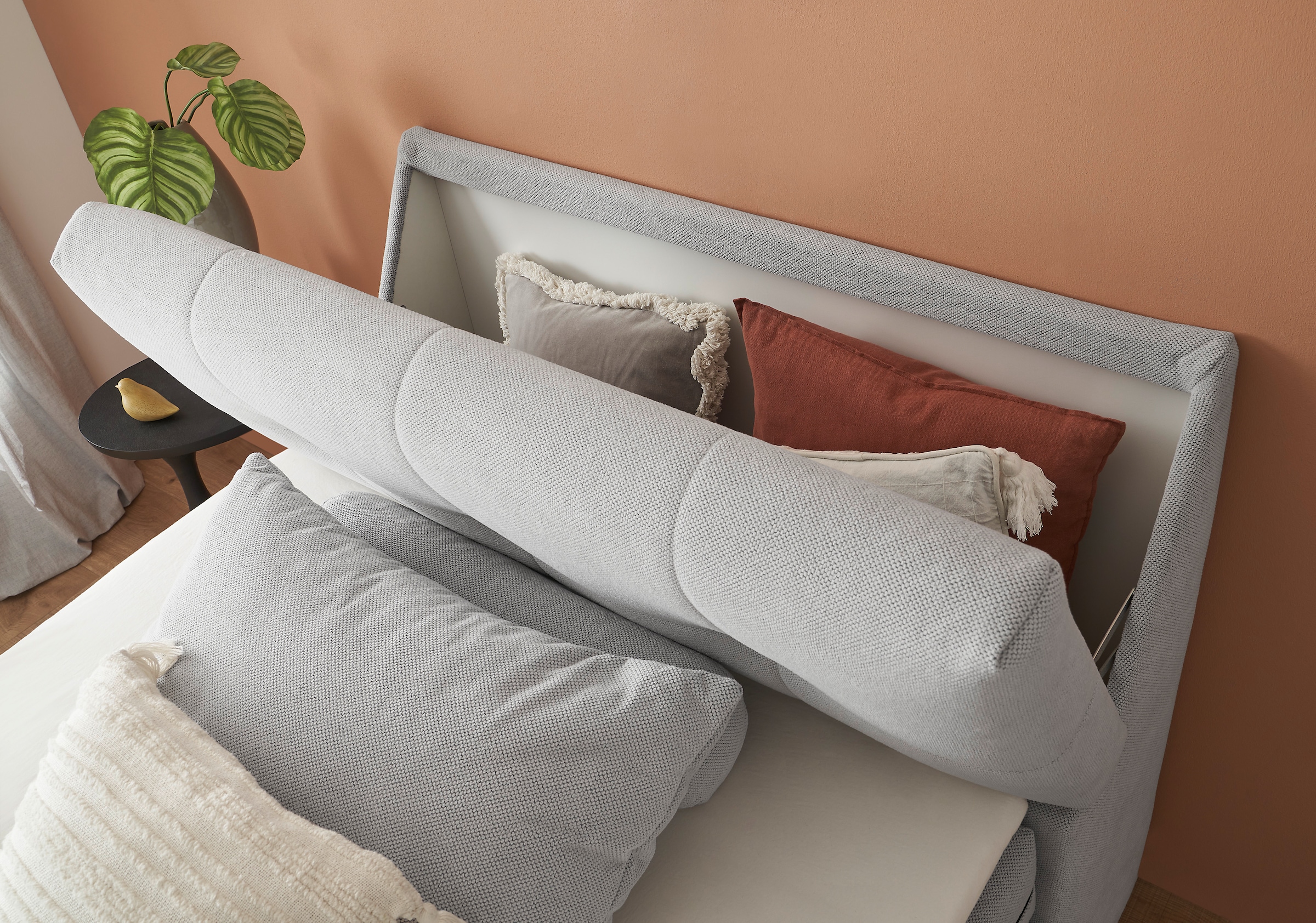 ED EXCITING DESIGN Lit boxspring »Toulouse« inkl. Motor, inkl. Stauraum im Kopfteil