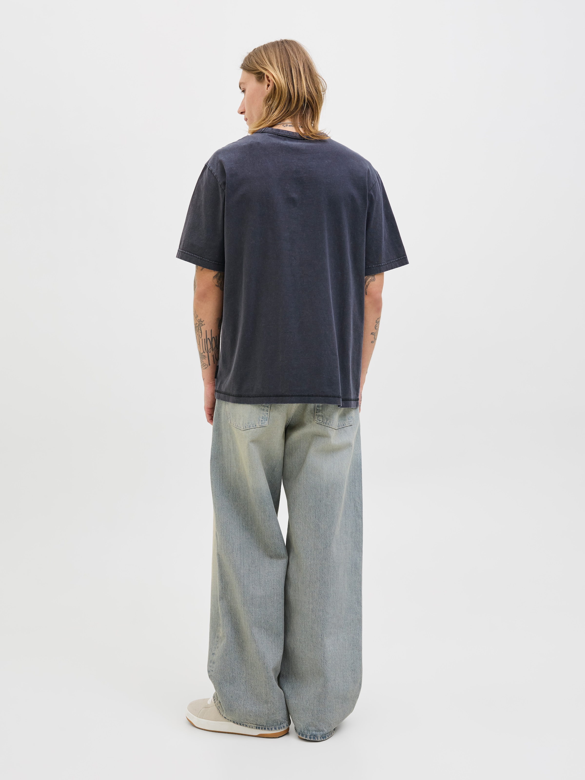 Jack & Jones Rundhalsshirt »JJEDOVER PRINT TEE SS CREW NECK«