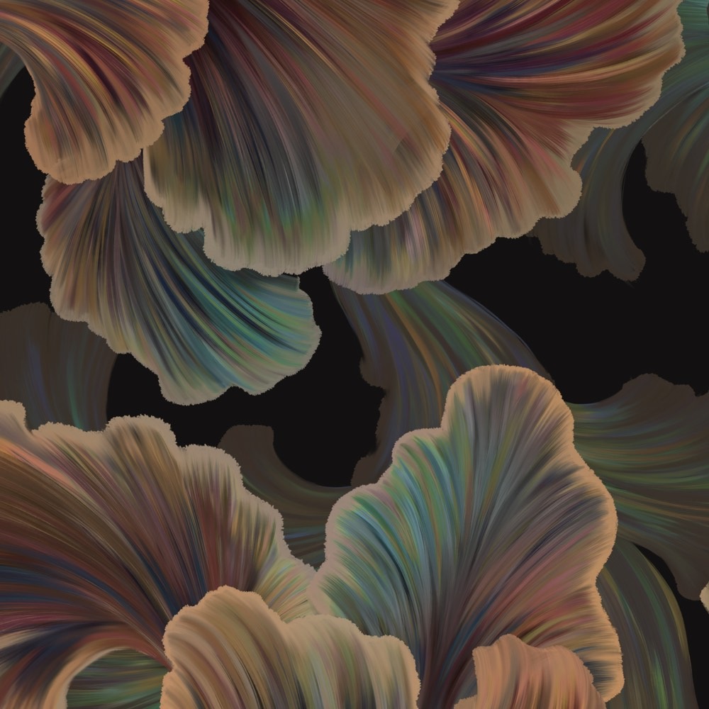 Komar Fototapete »Vlies Fototapete - Night Blossoms - Grösse 200 x 250 cm« Motiv | bedruckt glatt