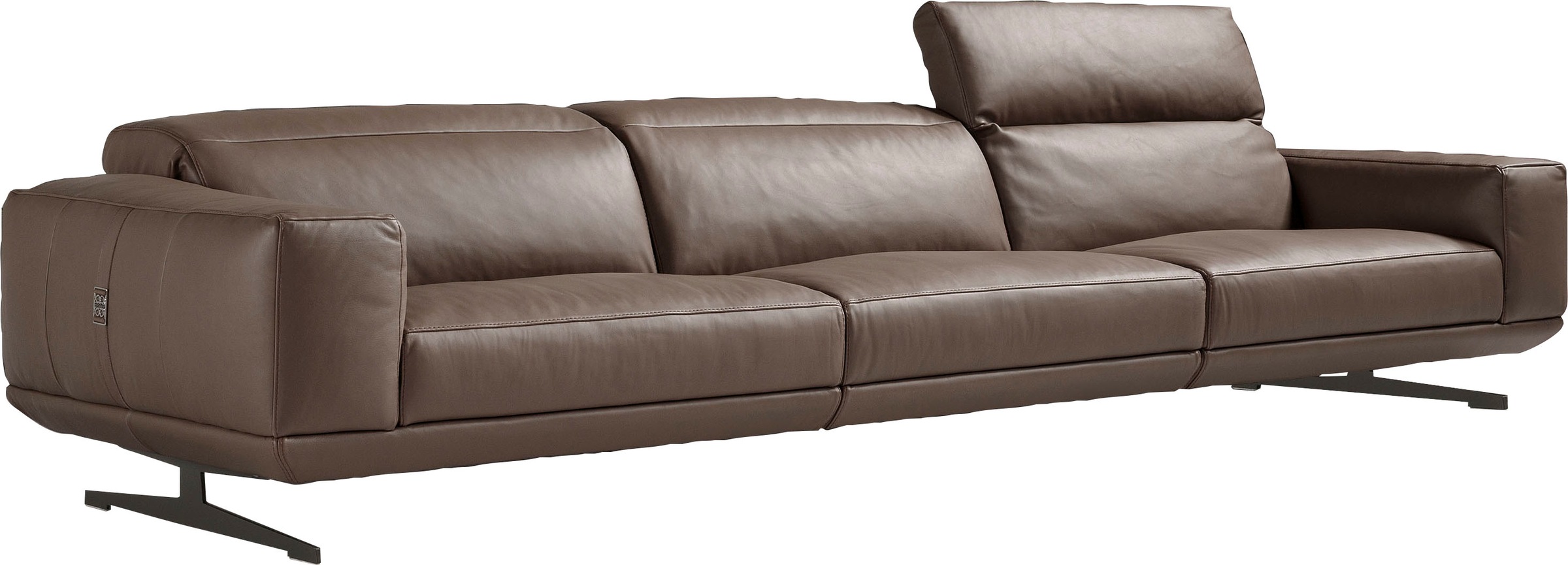 Egoitaliano 3-Sitzer »Gloria, super bequem, hochwertige Verarbeitung, edles Design, Megasofa«, beidseitig verstellbare Rückenelemente, mit Designmetallfüssen