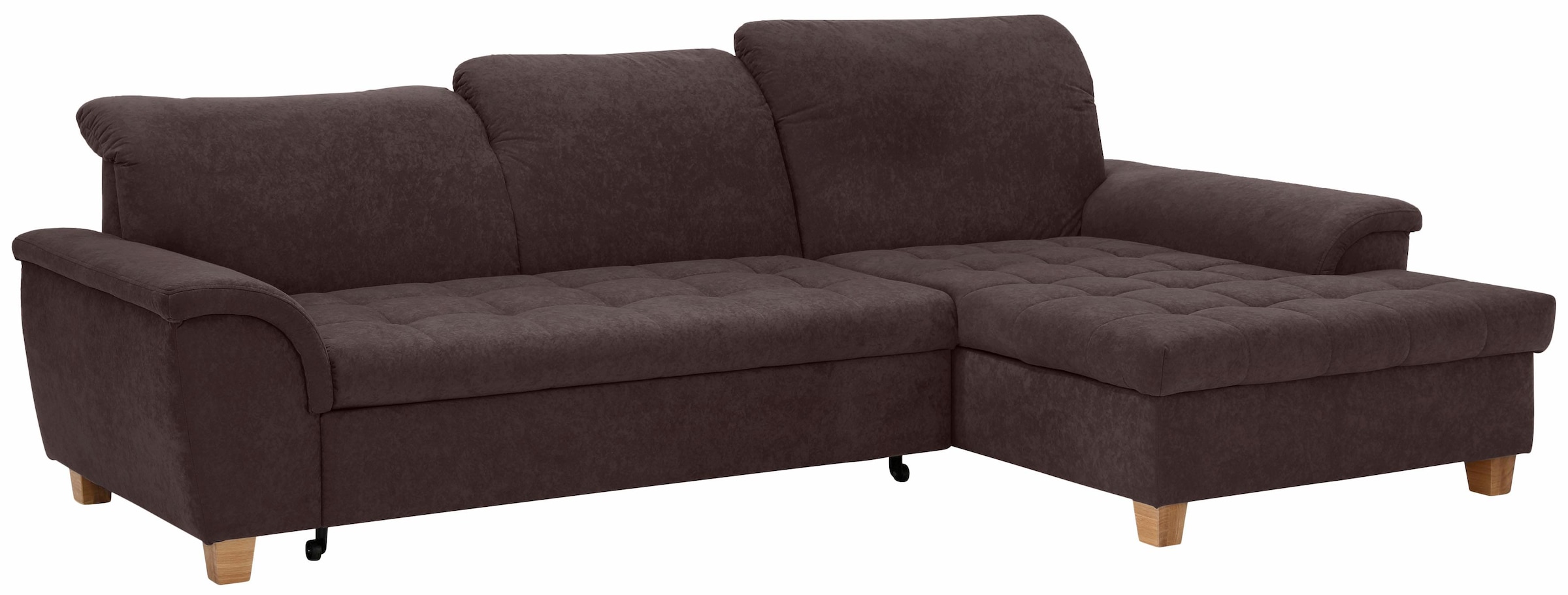 Home affaire Ecksofa »Lyla L-Form« mit Recamiere, wahlweise mit Rückenfunktion und zusätzlich mit Bett