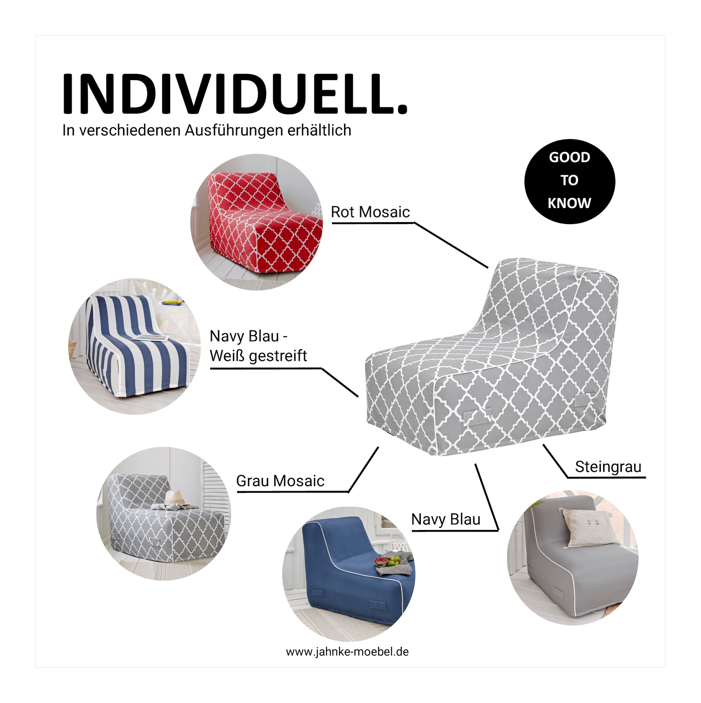 Jahnke Loungesessel »AIR LOUNGE« 1 Stk. tlg. aufblasbar, Indoor & Outdoor, 60 cm Sitztiefe