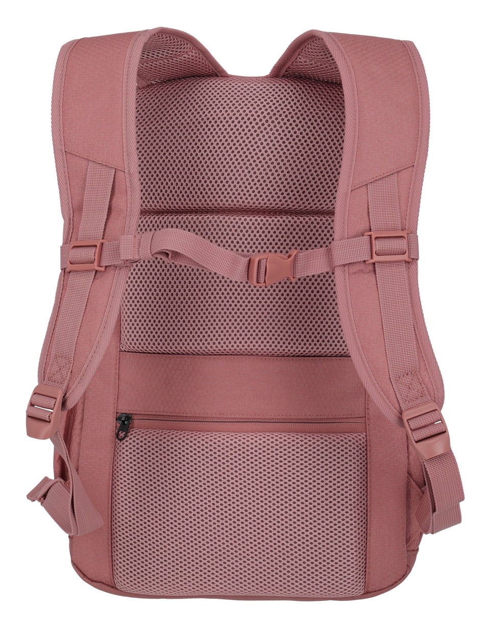 travelite Laptoprucksack »Kick Off L, 45 cm, rosé«, Arbeitsrucksack Schulrucksack Streetpack mit 15,6-Zoll Laptopfach