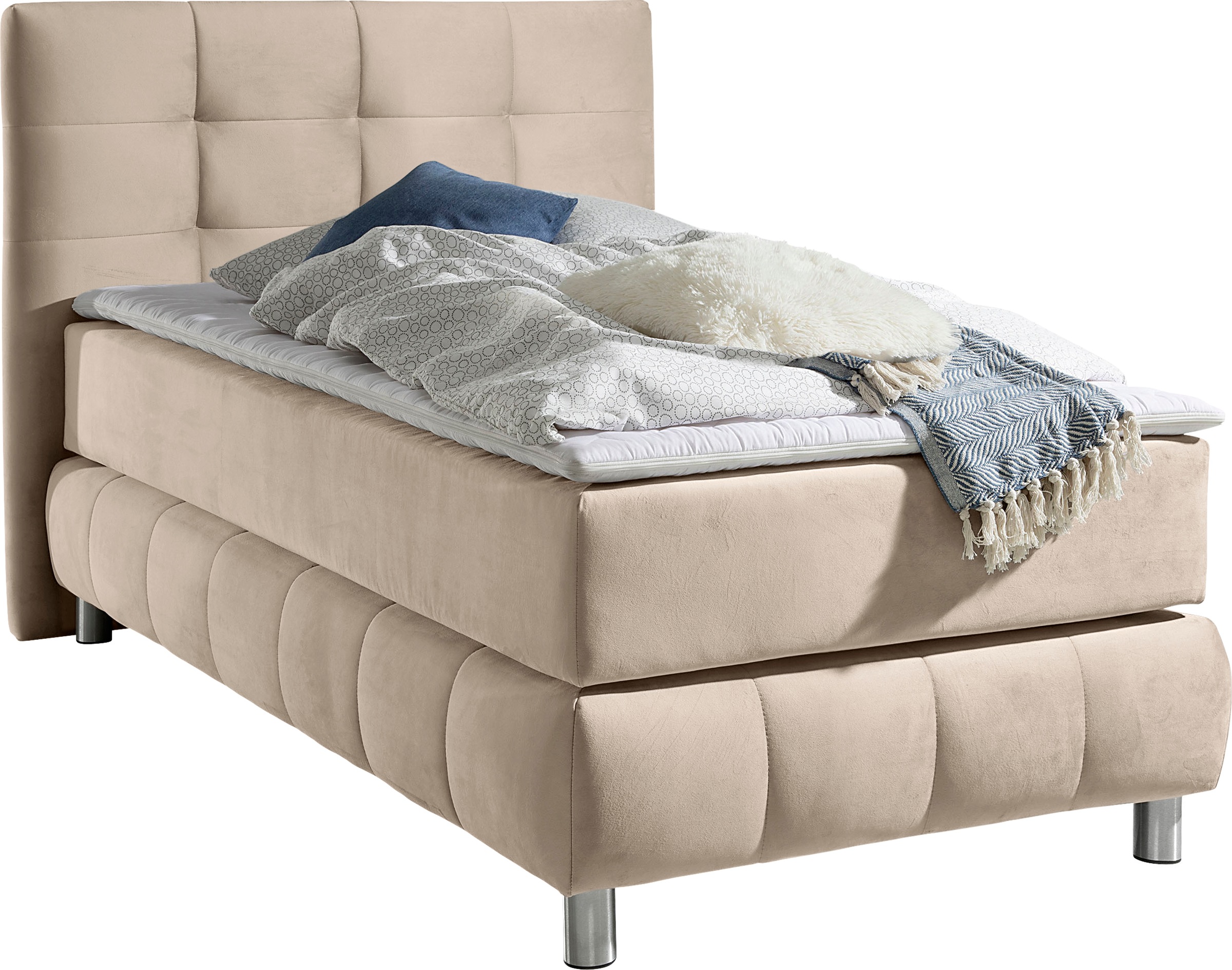 Home affaire Boxspringbett "Salo" incl. Topper, 6 Breiten, 2 Härtegrade, TFK auch in Härtegrad 4