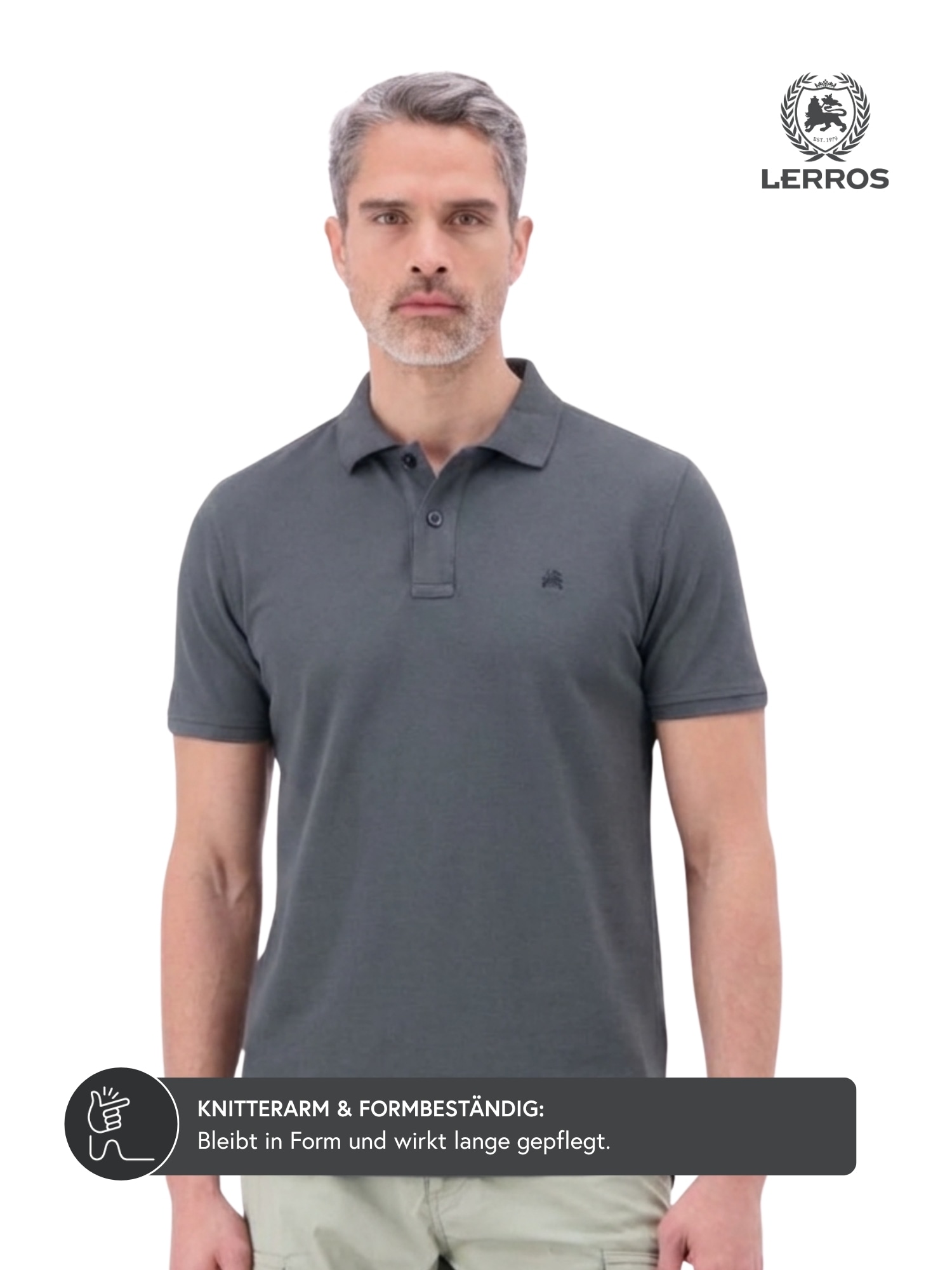 LERROS Poloshirt »Poloshirt Herren COOL & DRY atmungsaktiv Piqué« Trocknet schnell, angenehm kühl, pflegeleicht, kurzarm, einfarbig