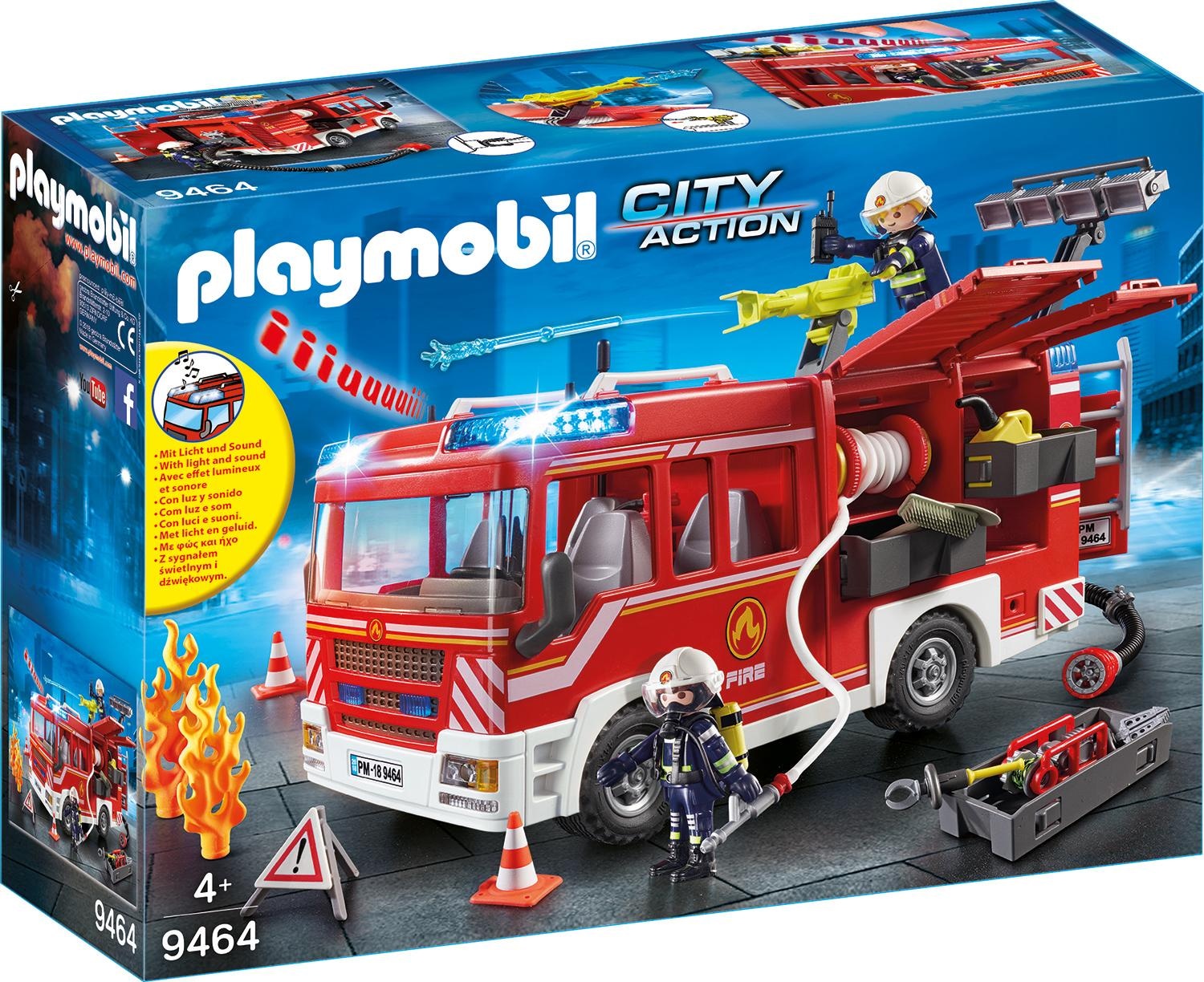 Playmobil® Konstruktions-Spielset »Feuerwehr-Rüstfahrzeug (9464), City Action«, Made in Germany