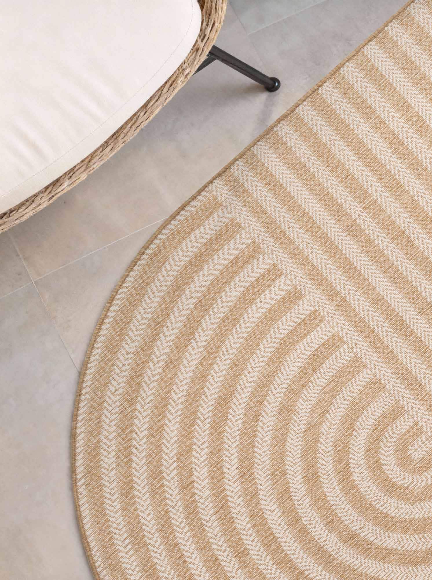 Ted Baker Teppich »Woodfield« oval 8 mm Höhe Designteppich, Wetterfest, Pflegeleicht, Modern, Wohnzimmer, Terrasse