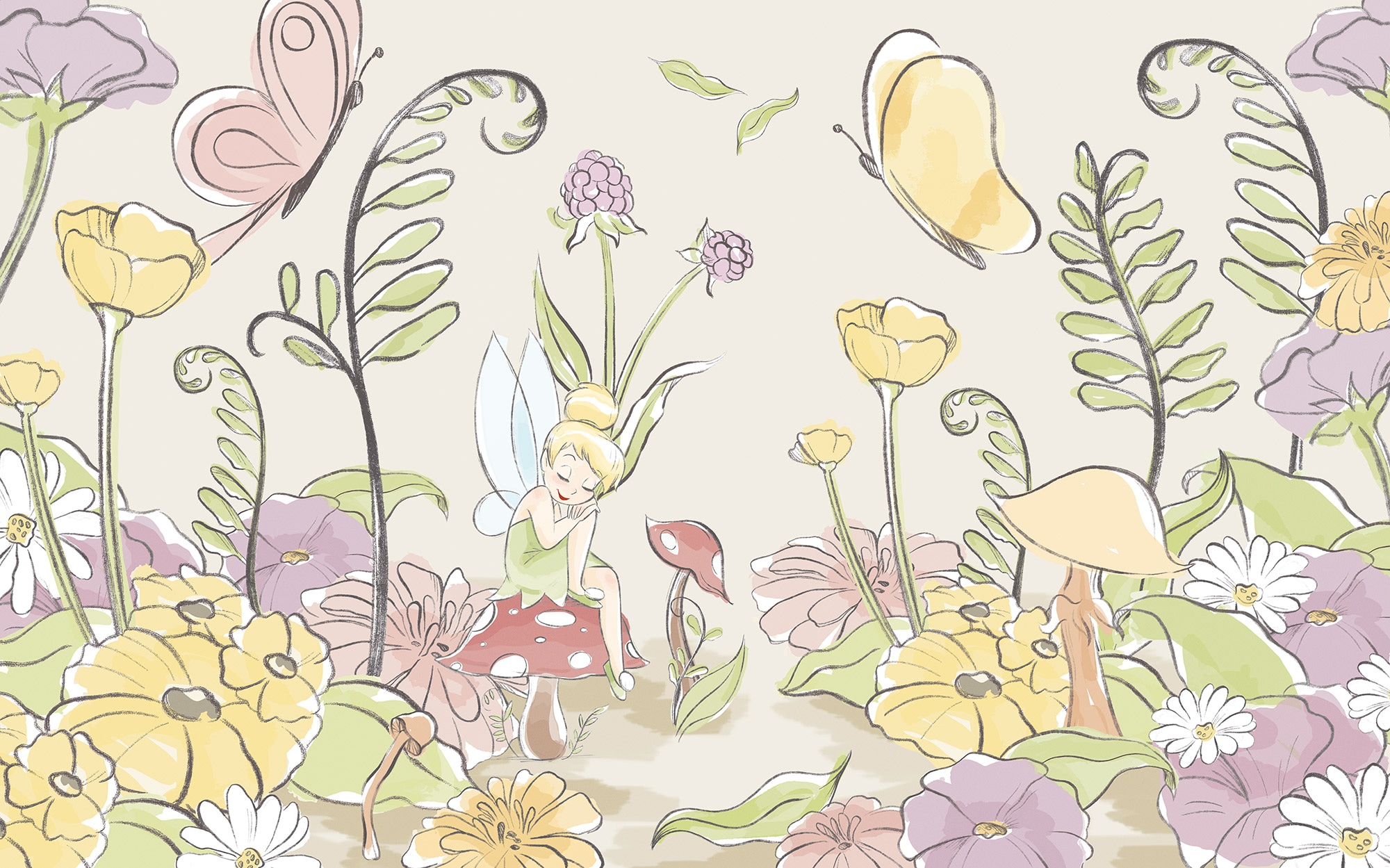 Komar Kindertapete »Disney Tinker Bell Infant« bedruckt glatt